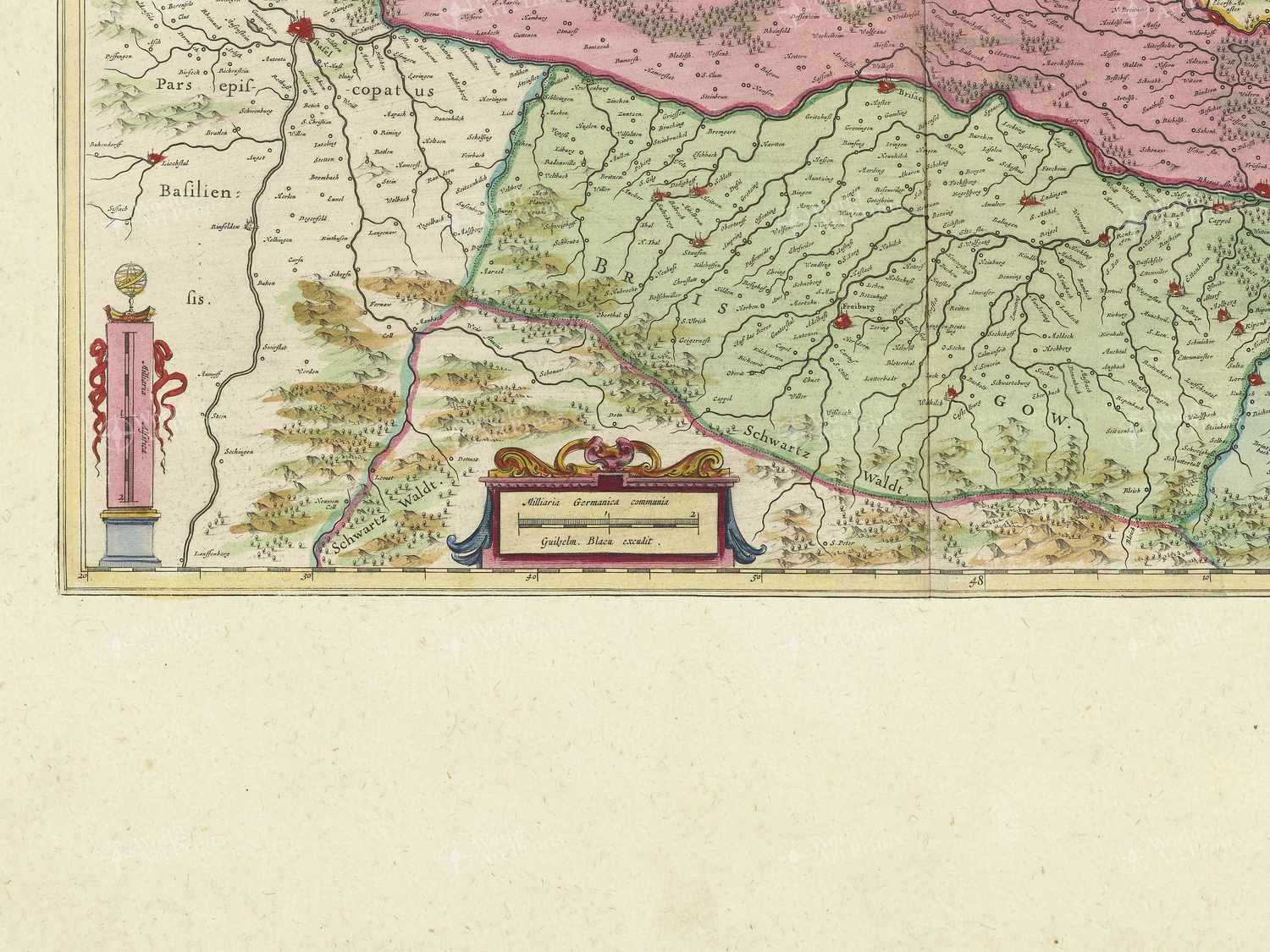 Map bottom left quadrant