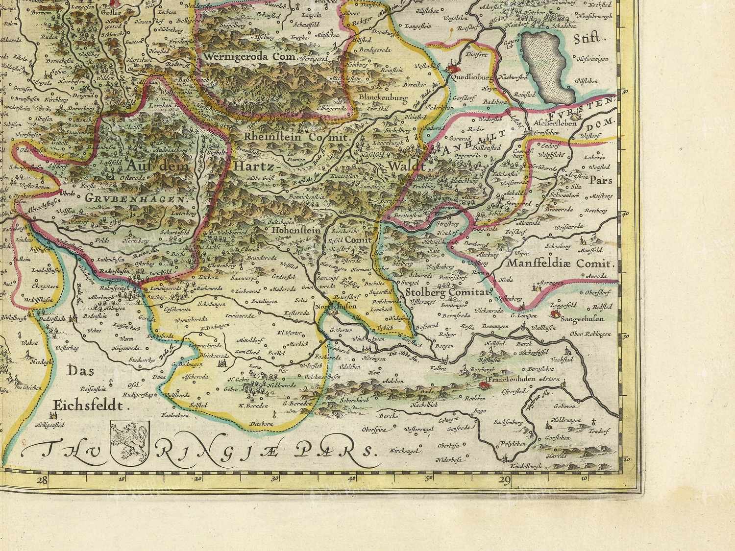 Map bottom right quadrant