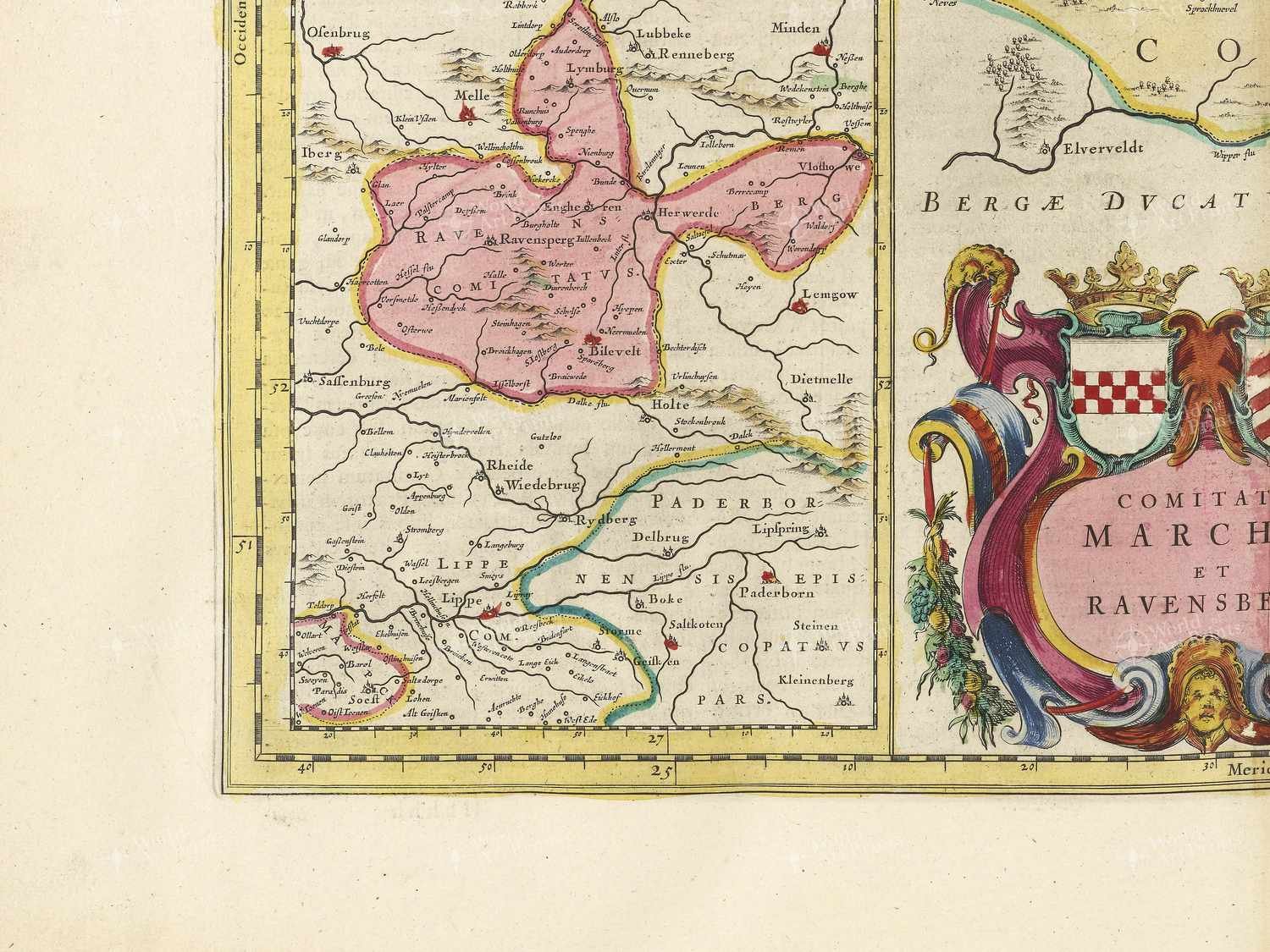 Map bottom left quadrant
