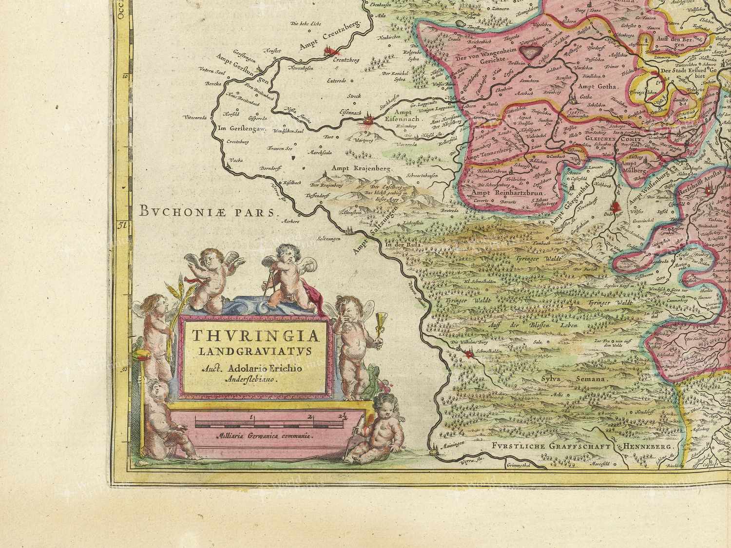 Map bottom left quadrant