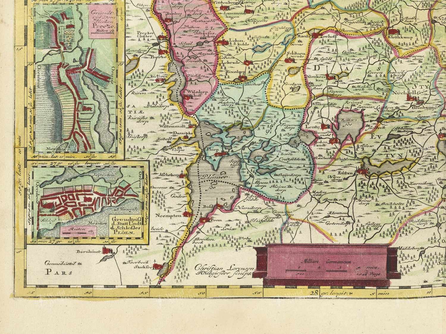 Map bottom left quadrant