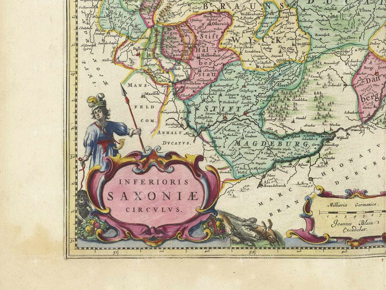 Map bottom left quadrant