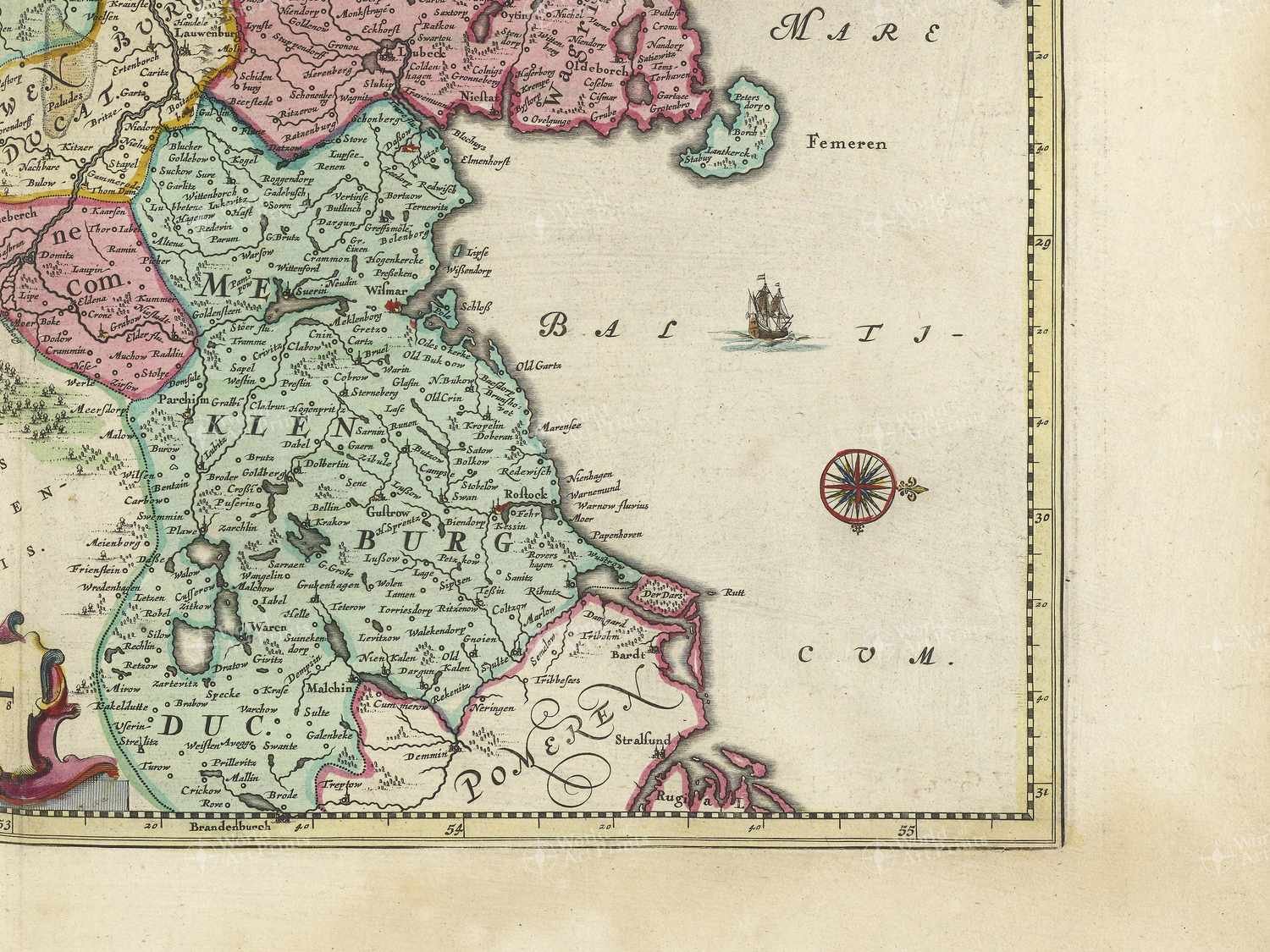 Map bottom right quadrant