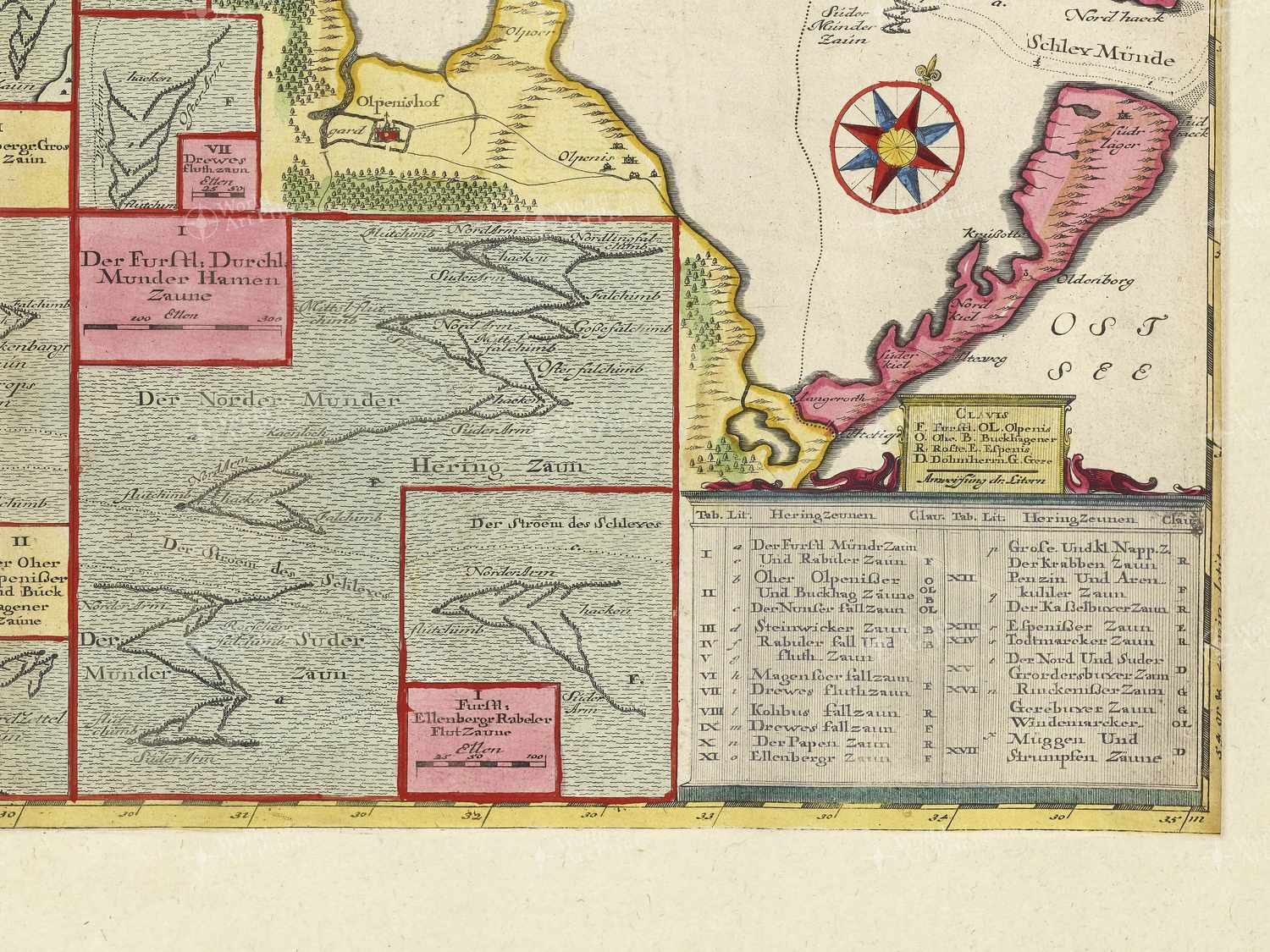 Map bottom right quadrant