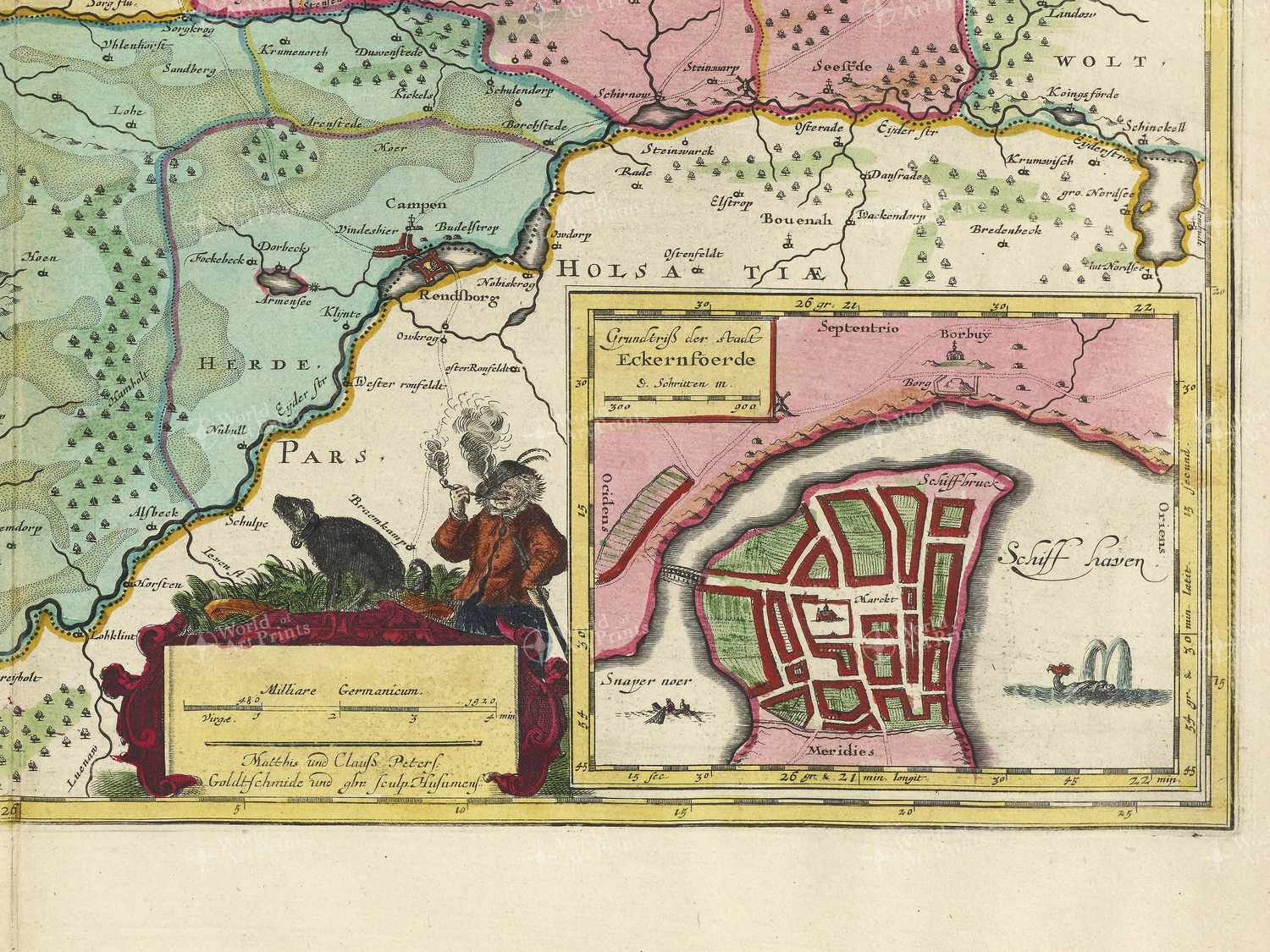 Map bottom right quadrant