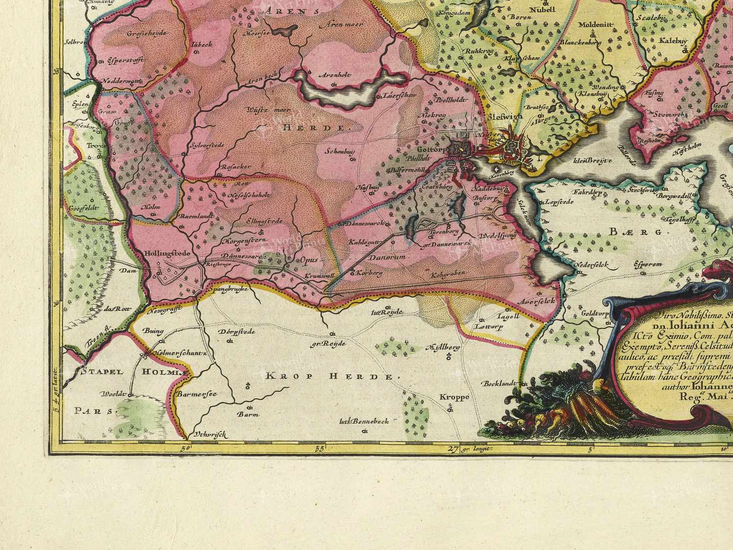 Map bottom left quadrant