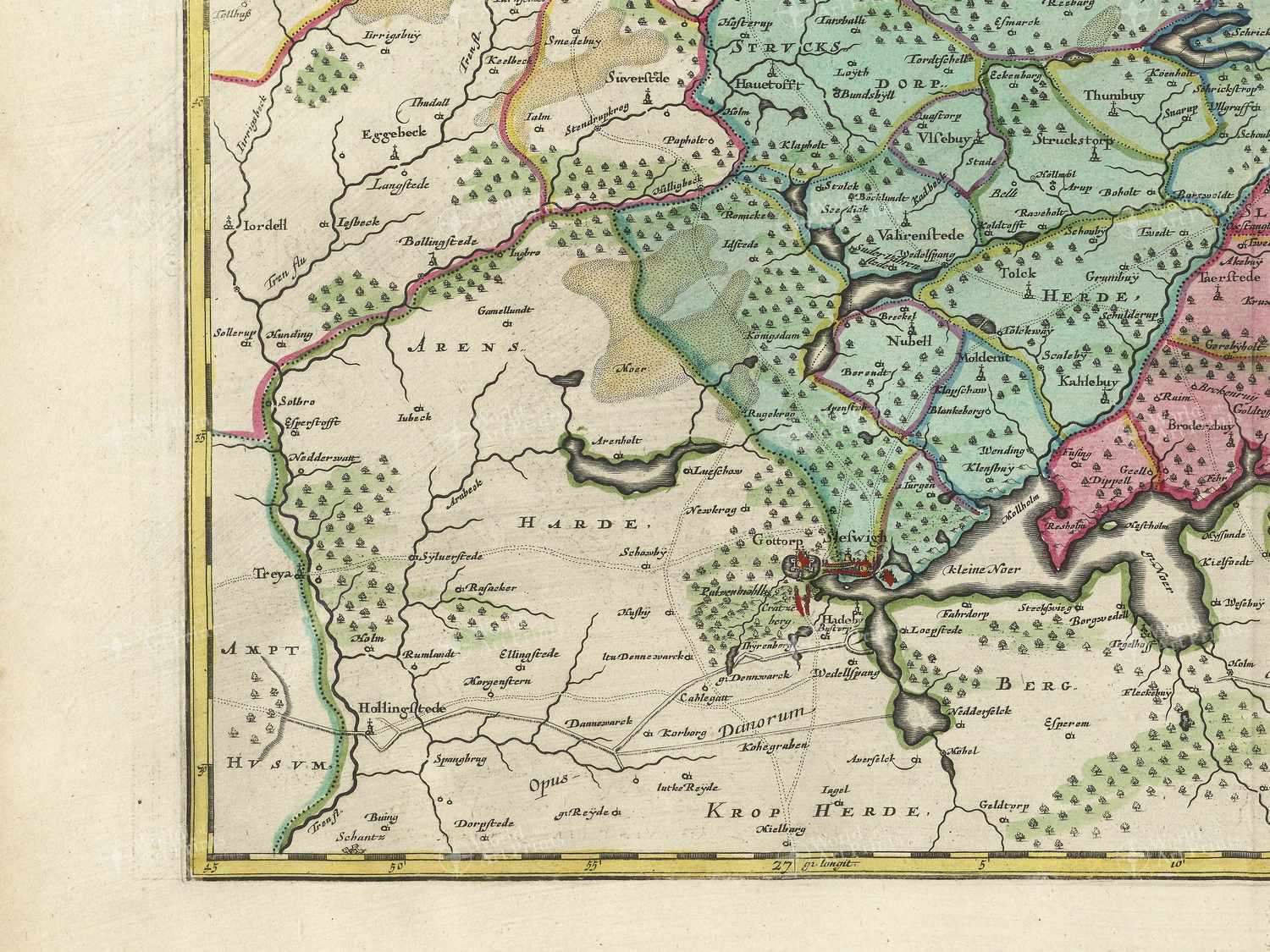 Map bottom left quadrant