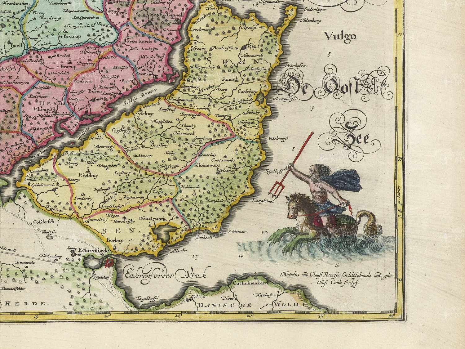 Map bottom right quadrant