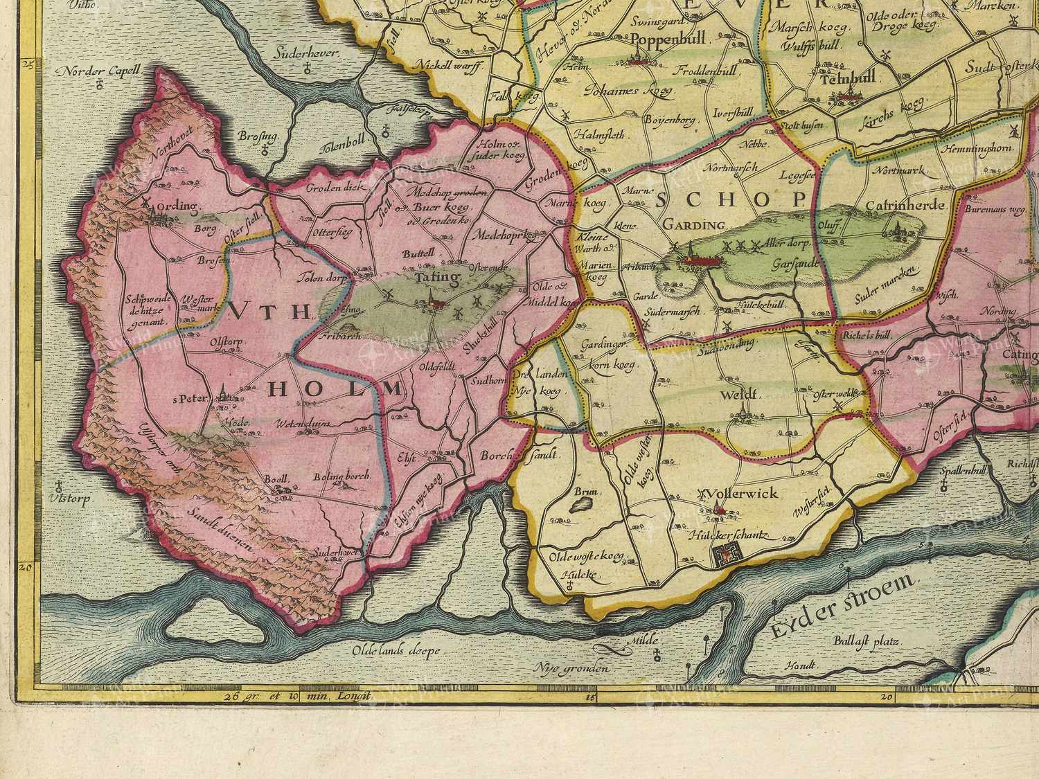 Map bottom left quadrant