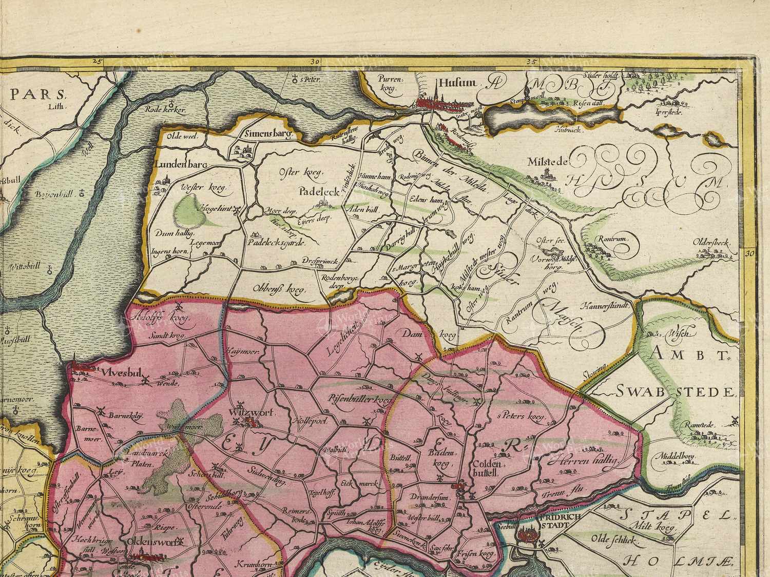 Map top right quadrant