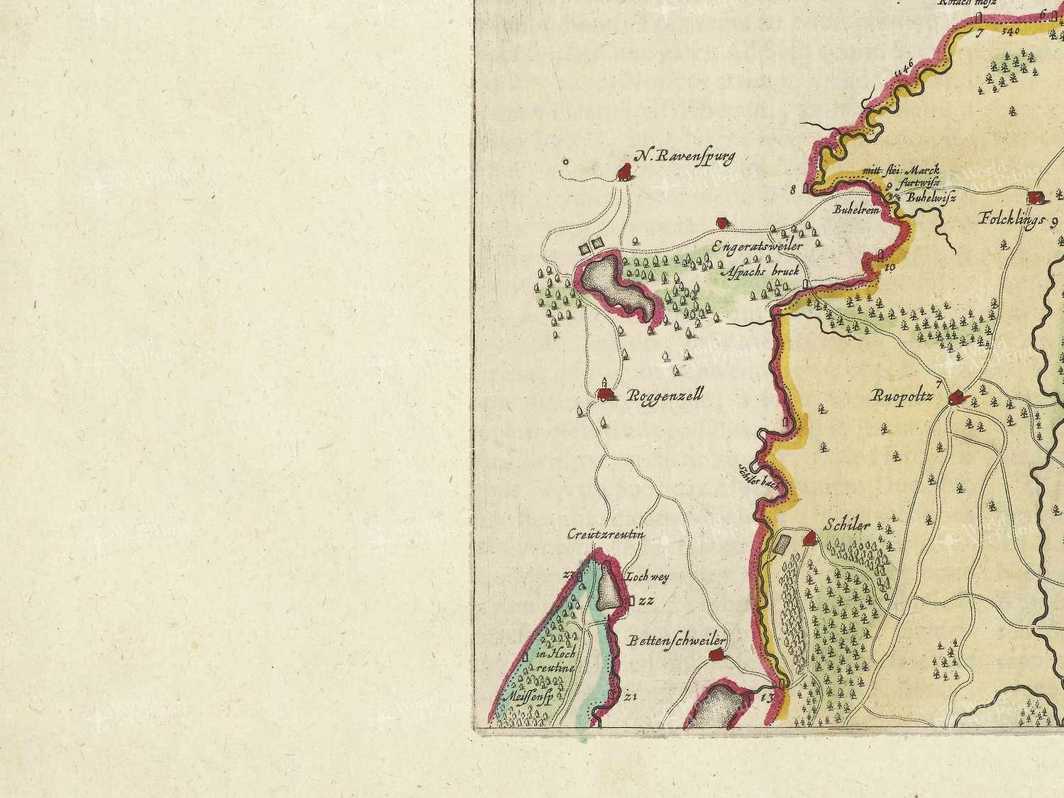 Map bottom left quadrant