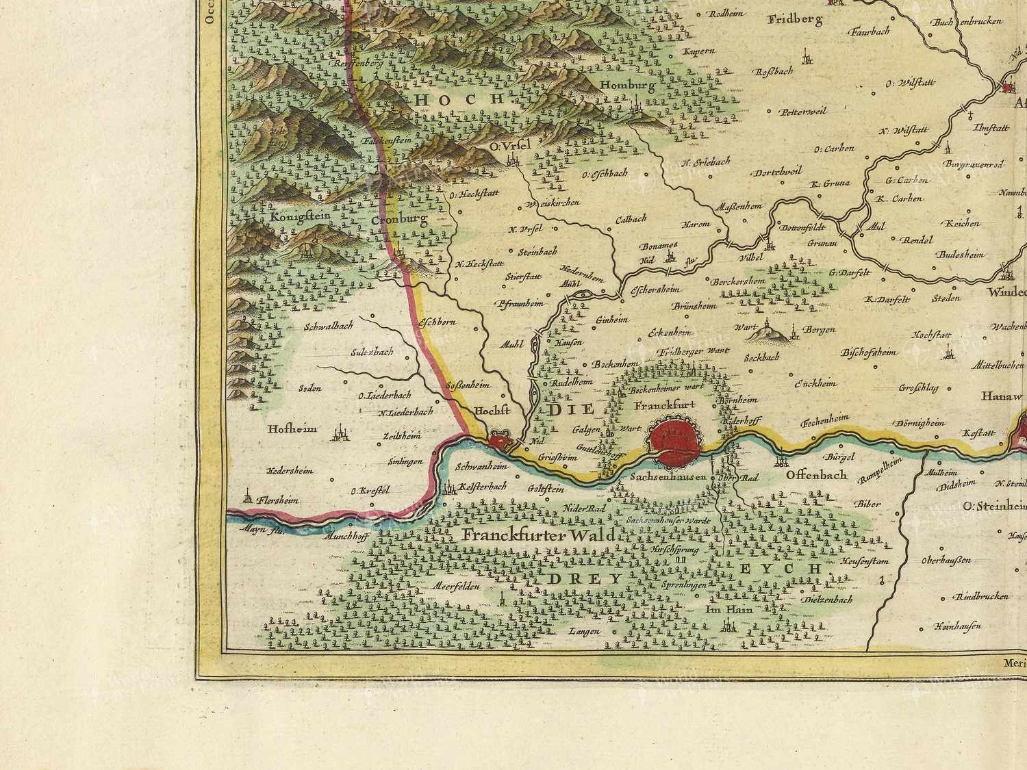 Map bottom left quadrant