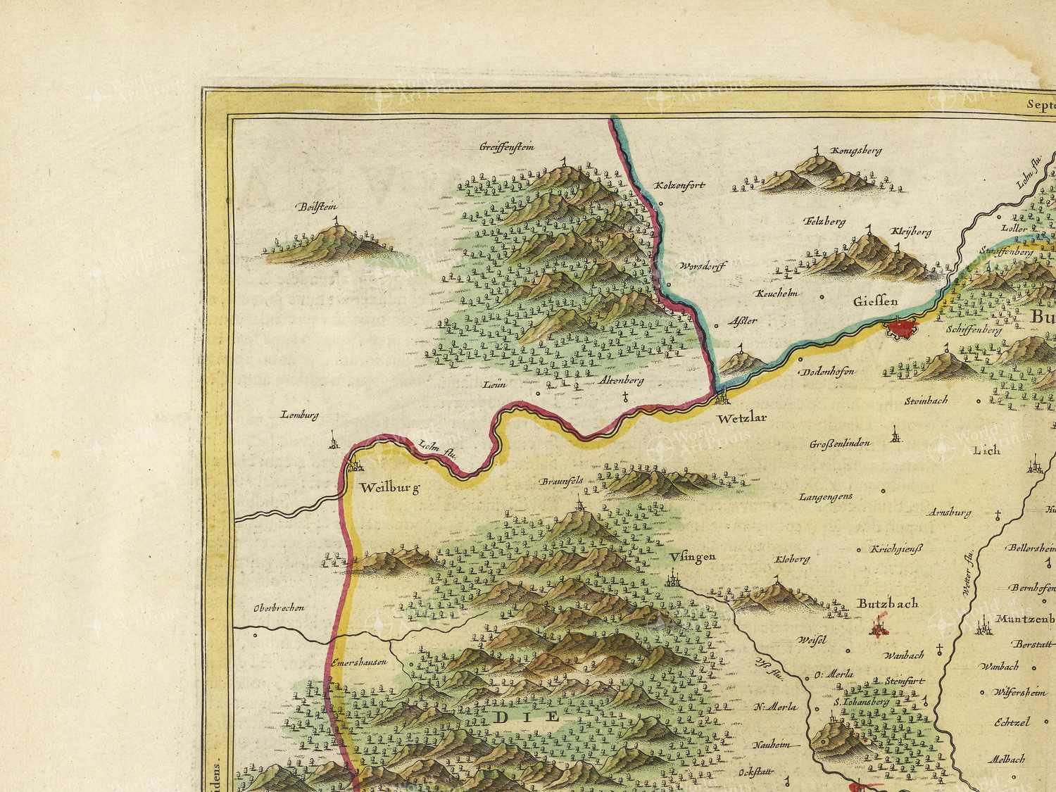 Map top left quadrant