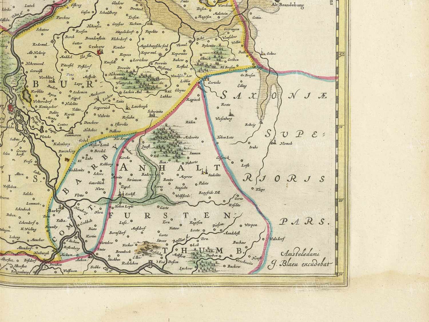 Map bottom right quadrant