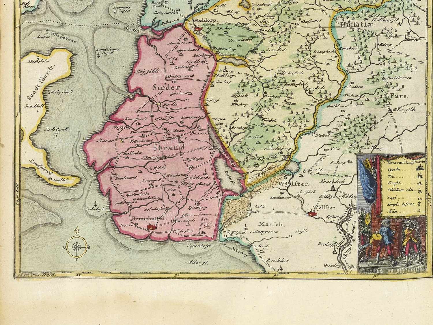 Map bottom left quadrant