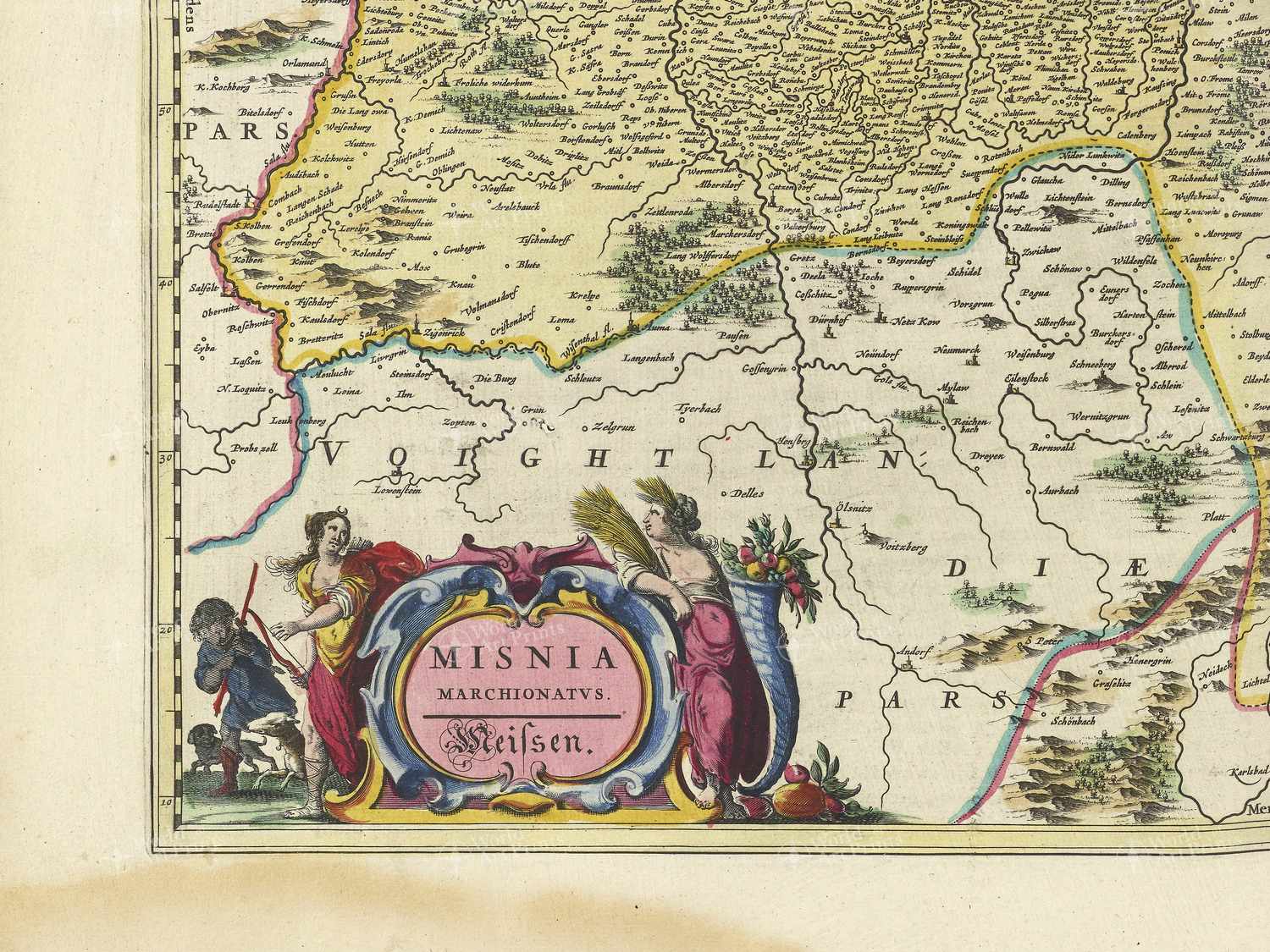 Map bottom left quadrant