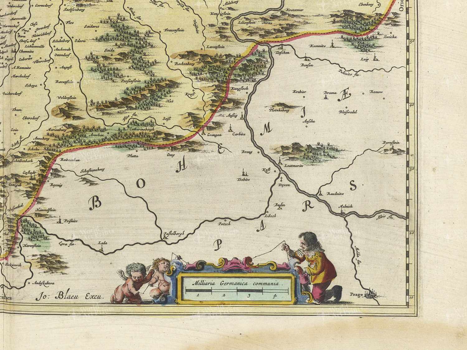 Map bottom right quadrant