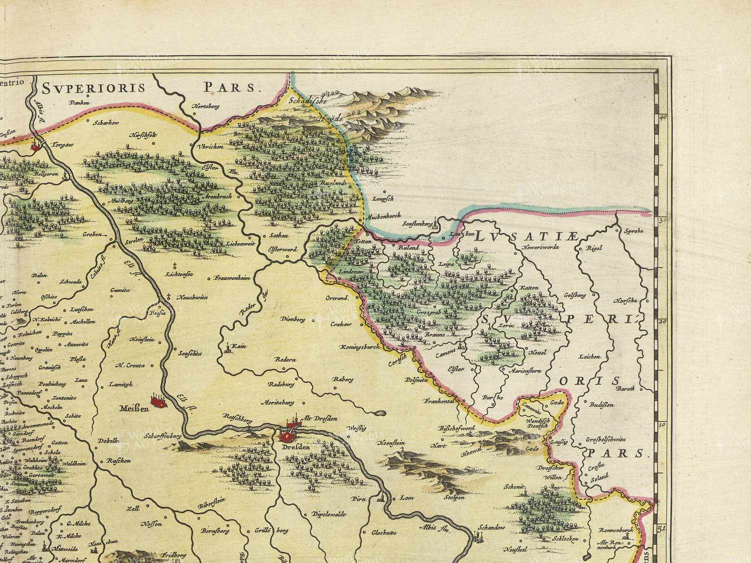 Map top right quadrant