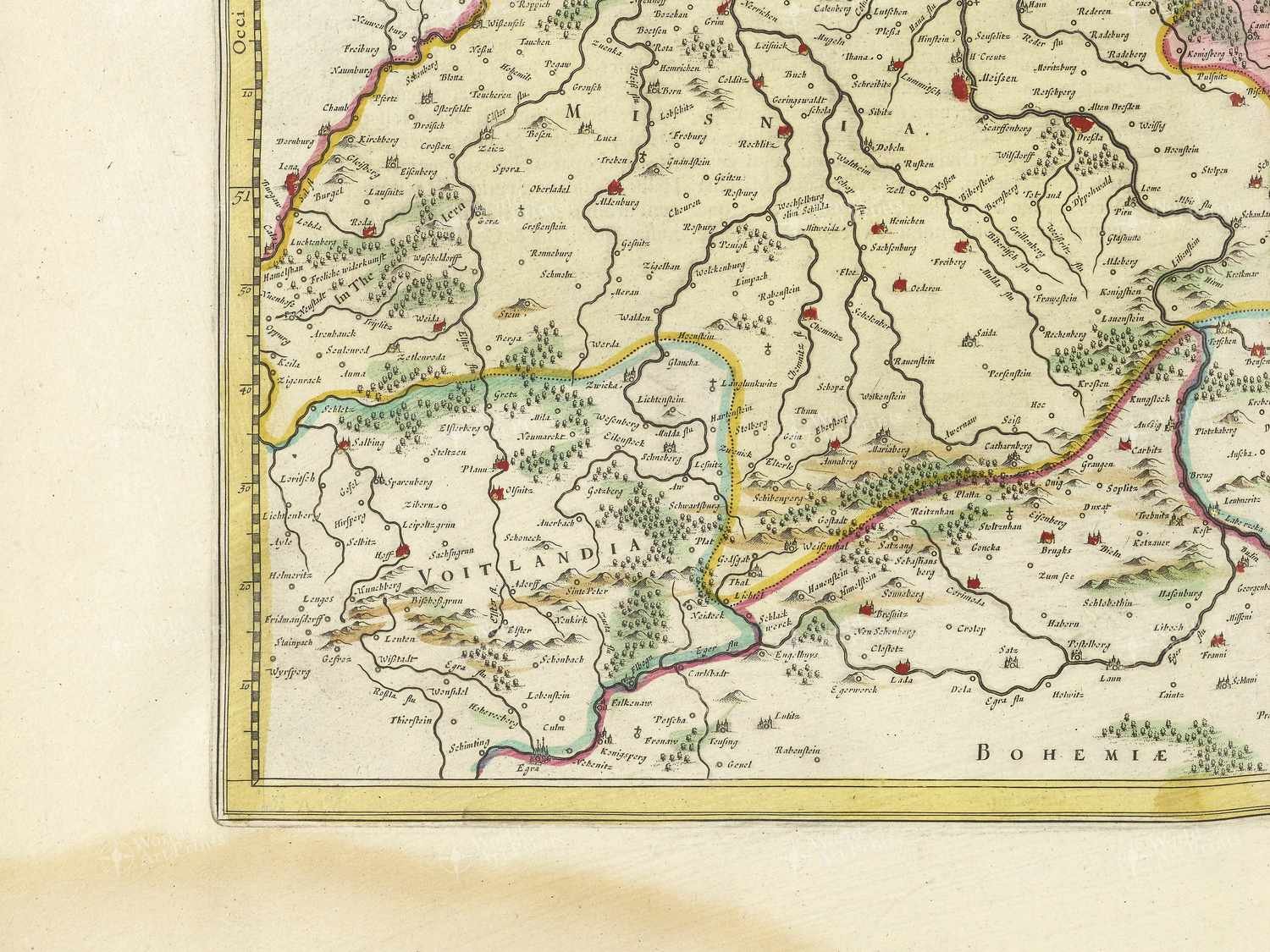 Map bottom left quadrant