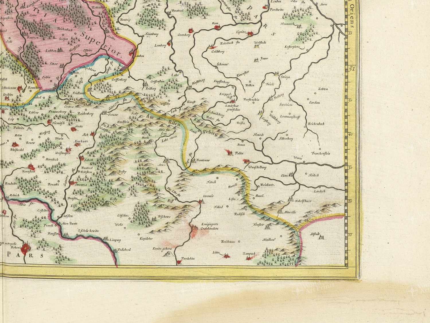 Map bottom right quadrant