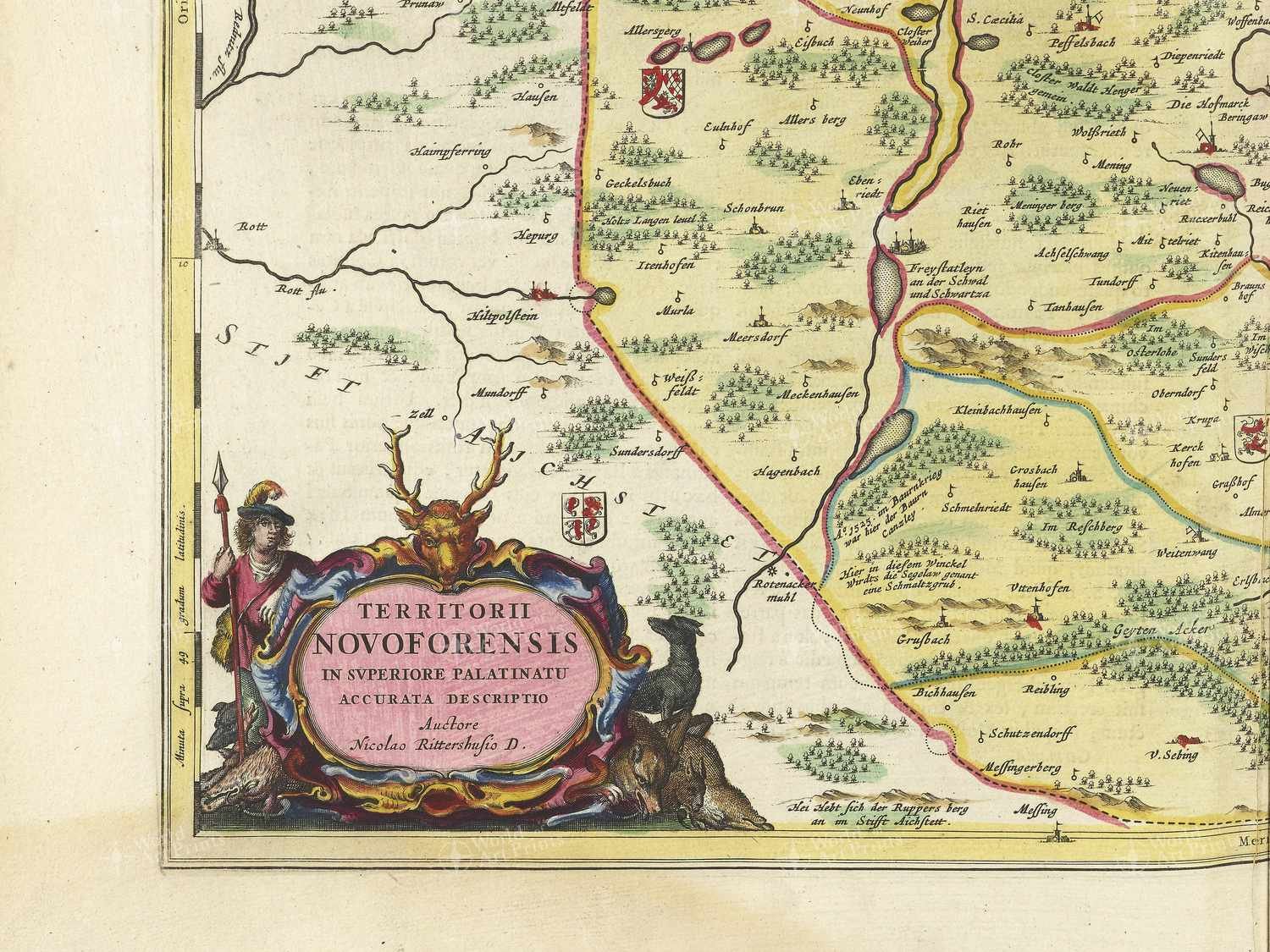 Map bottom left quadrant