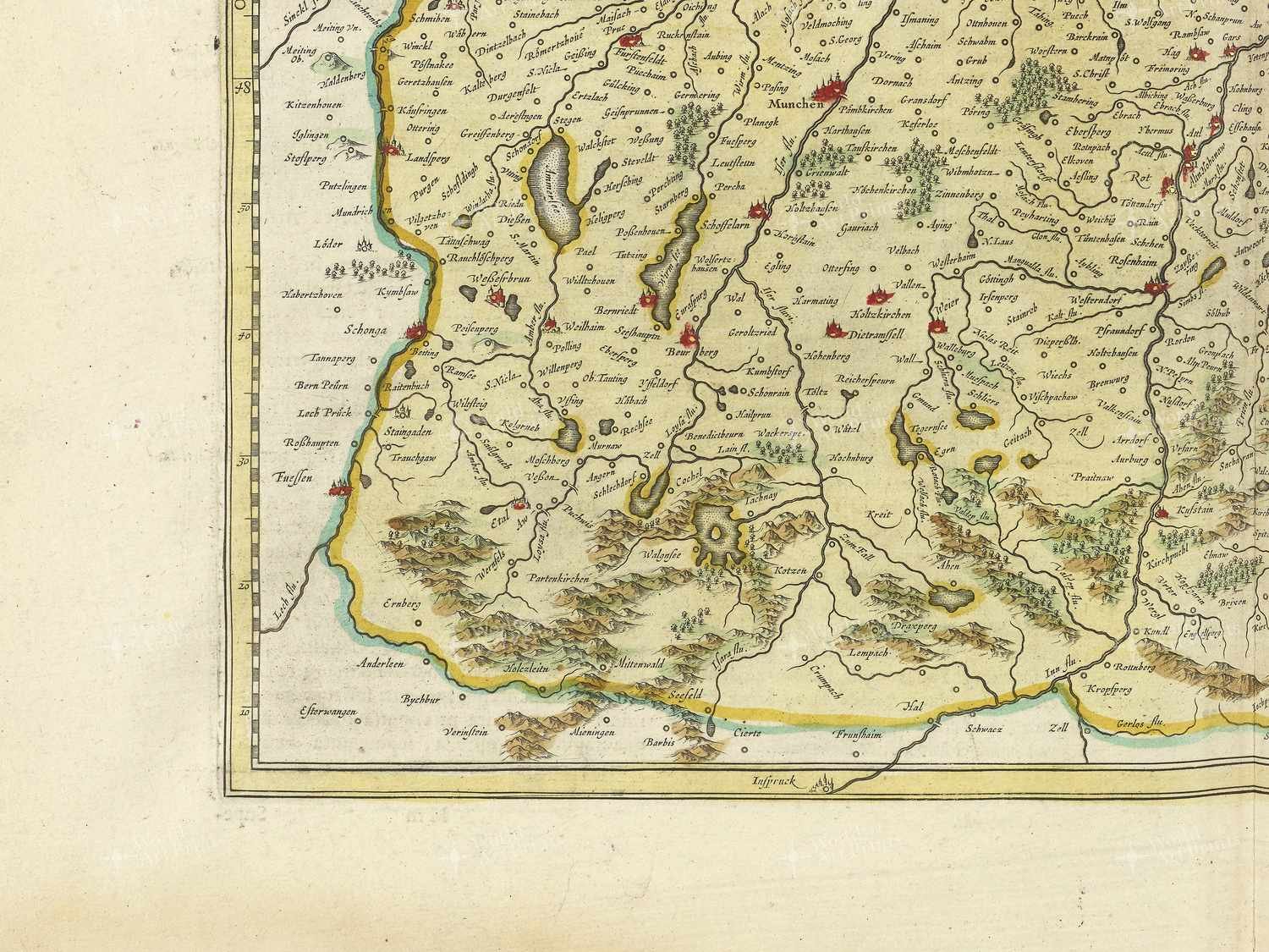 Map bottom left quadrant