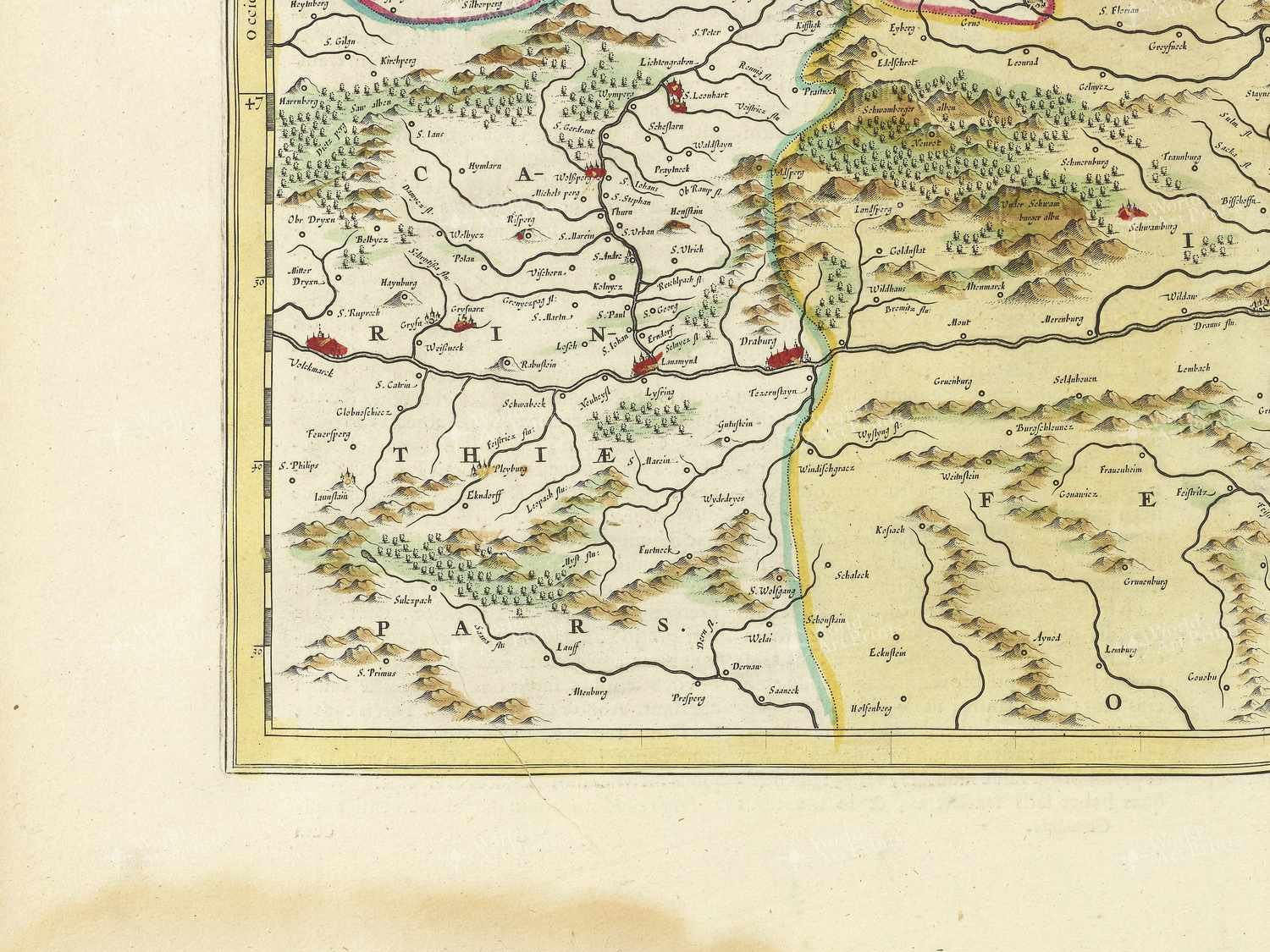 Map bottom left quadrant
