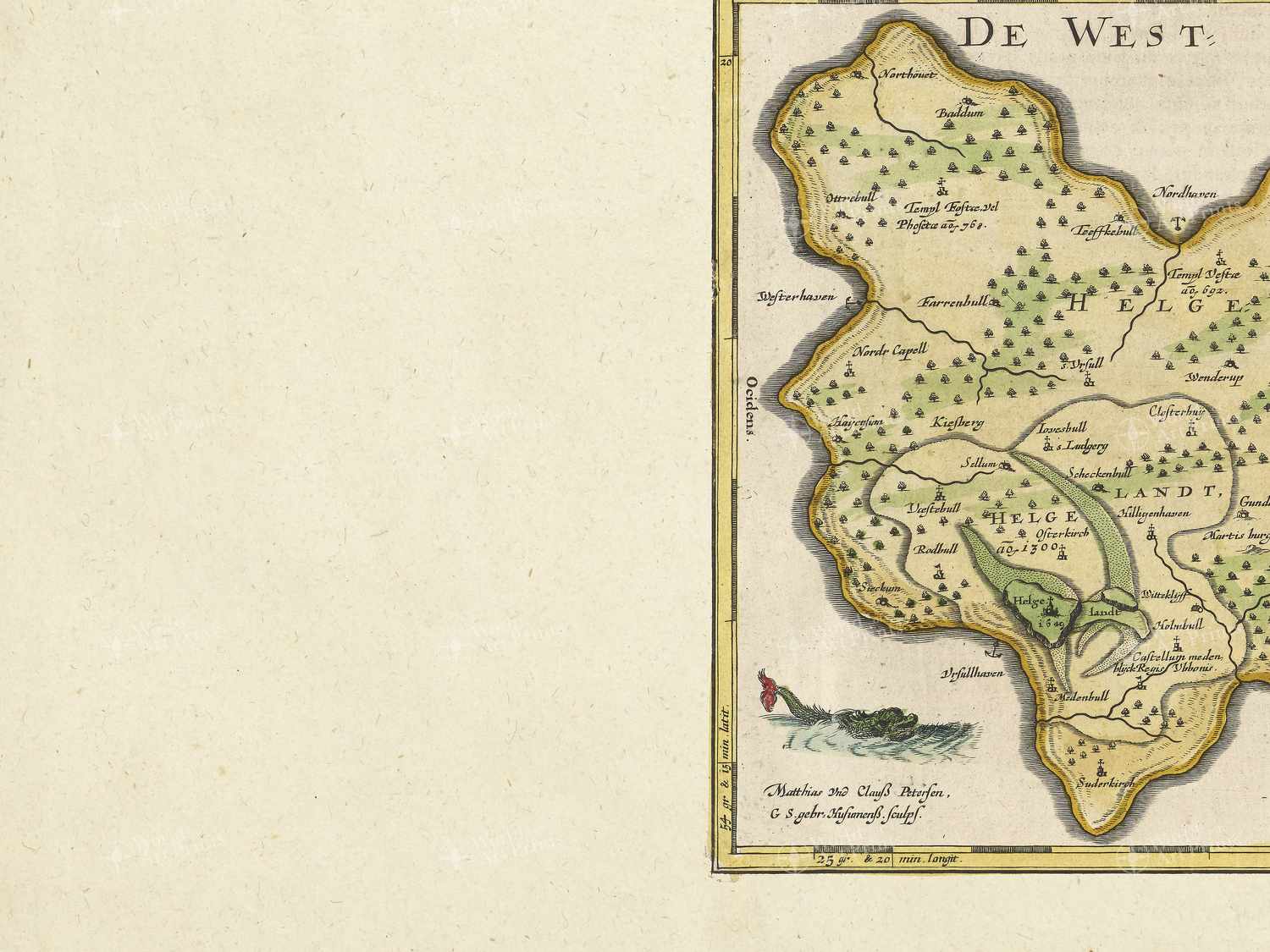 Map bottom left quadrant