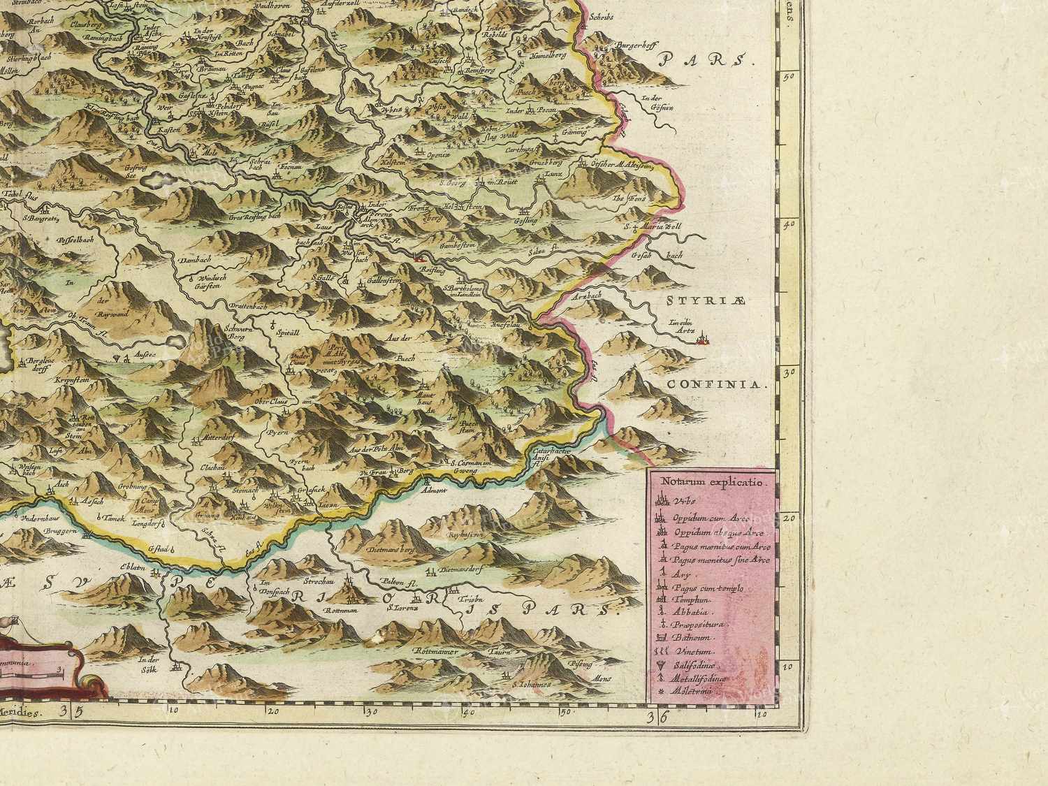 Map bottom right quadrant