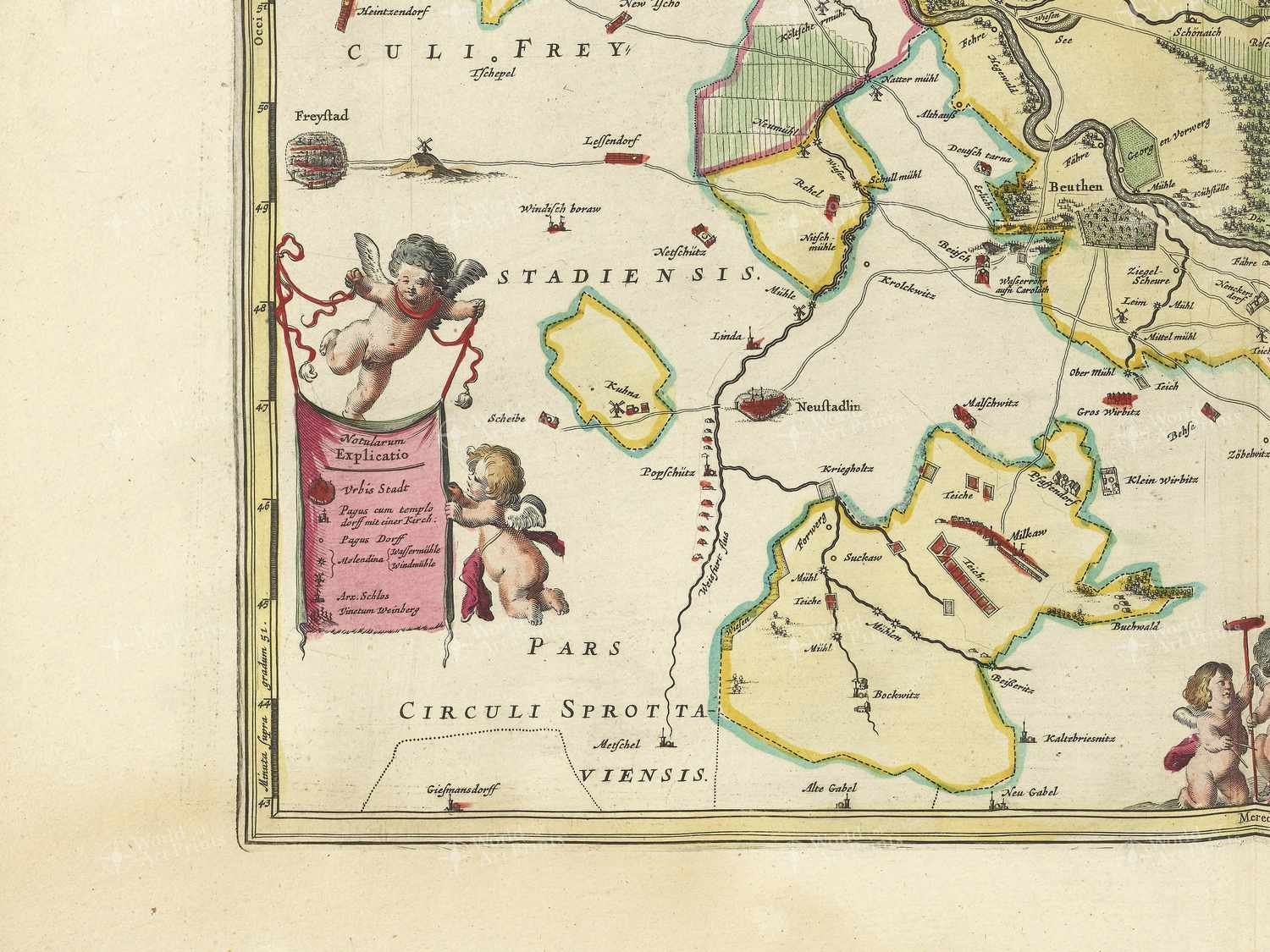 Map bottom left quadrant