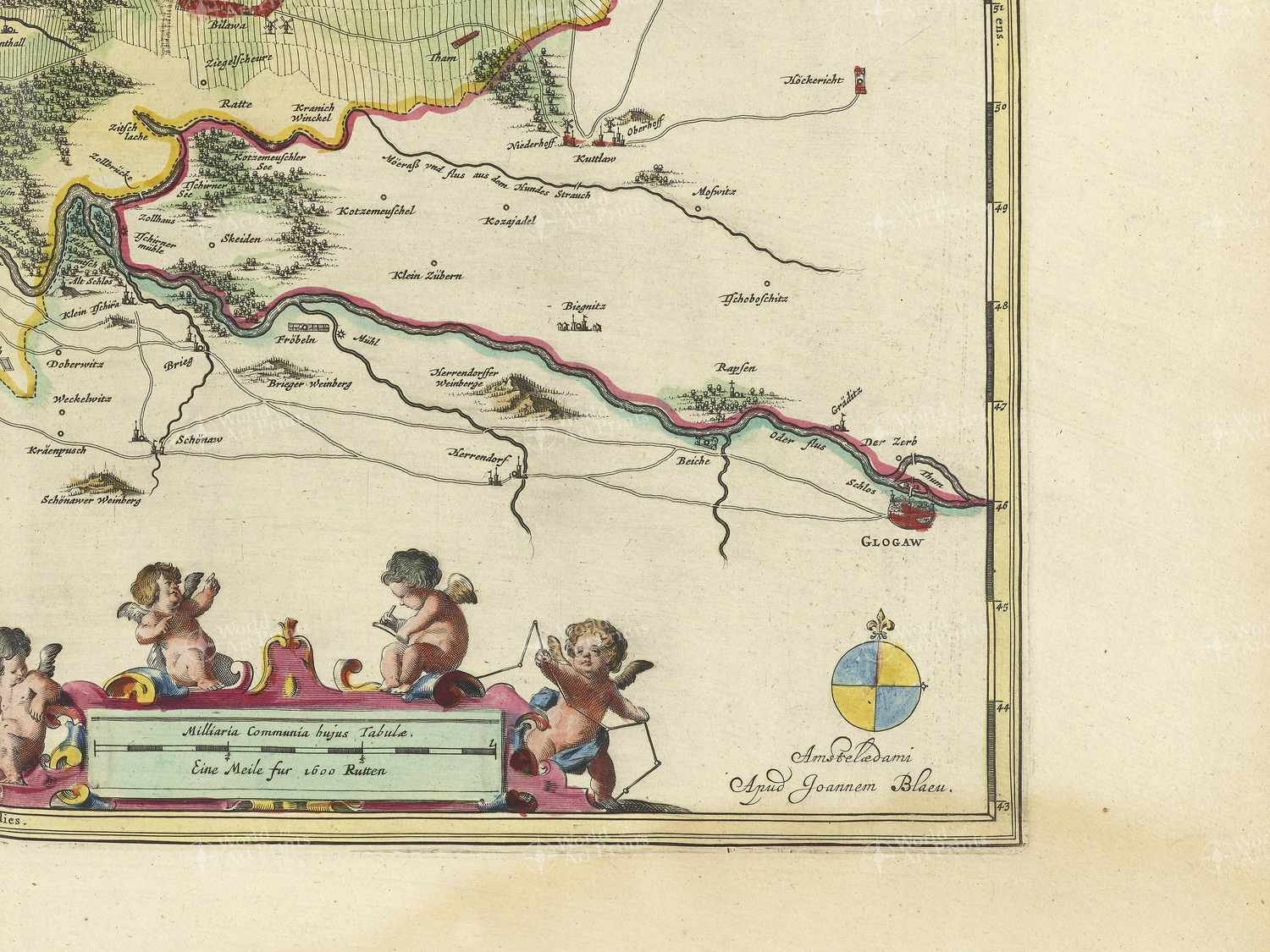 Map bottom right quadrant