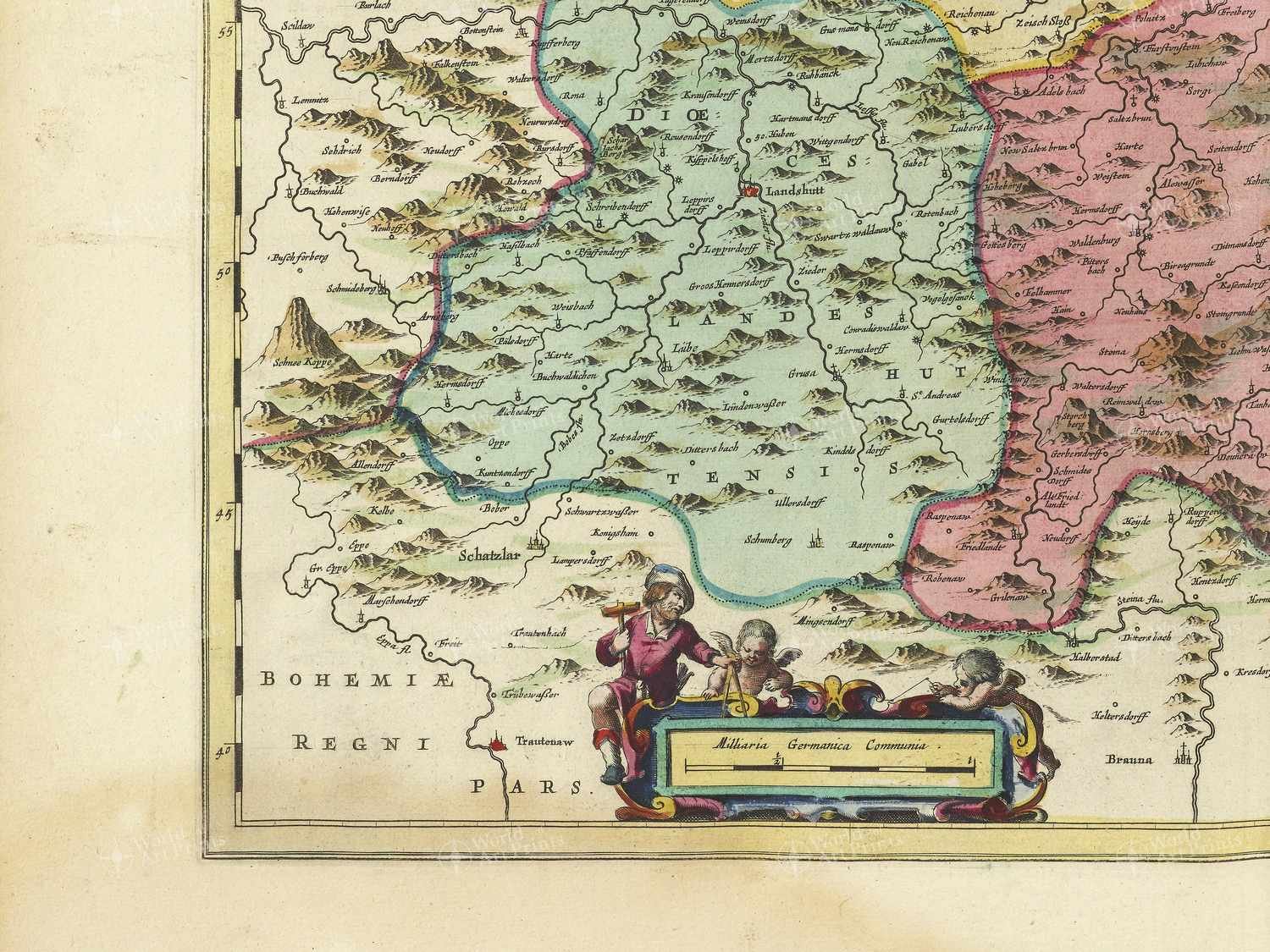 Map bottom left quadrant