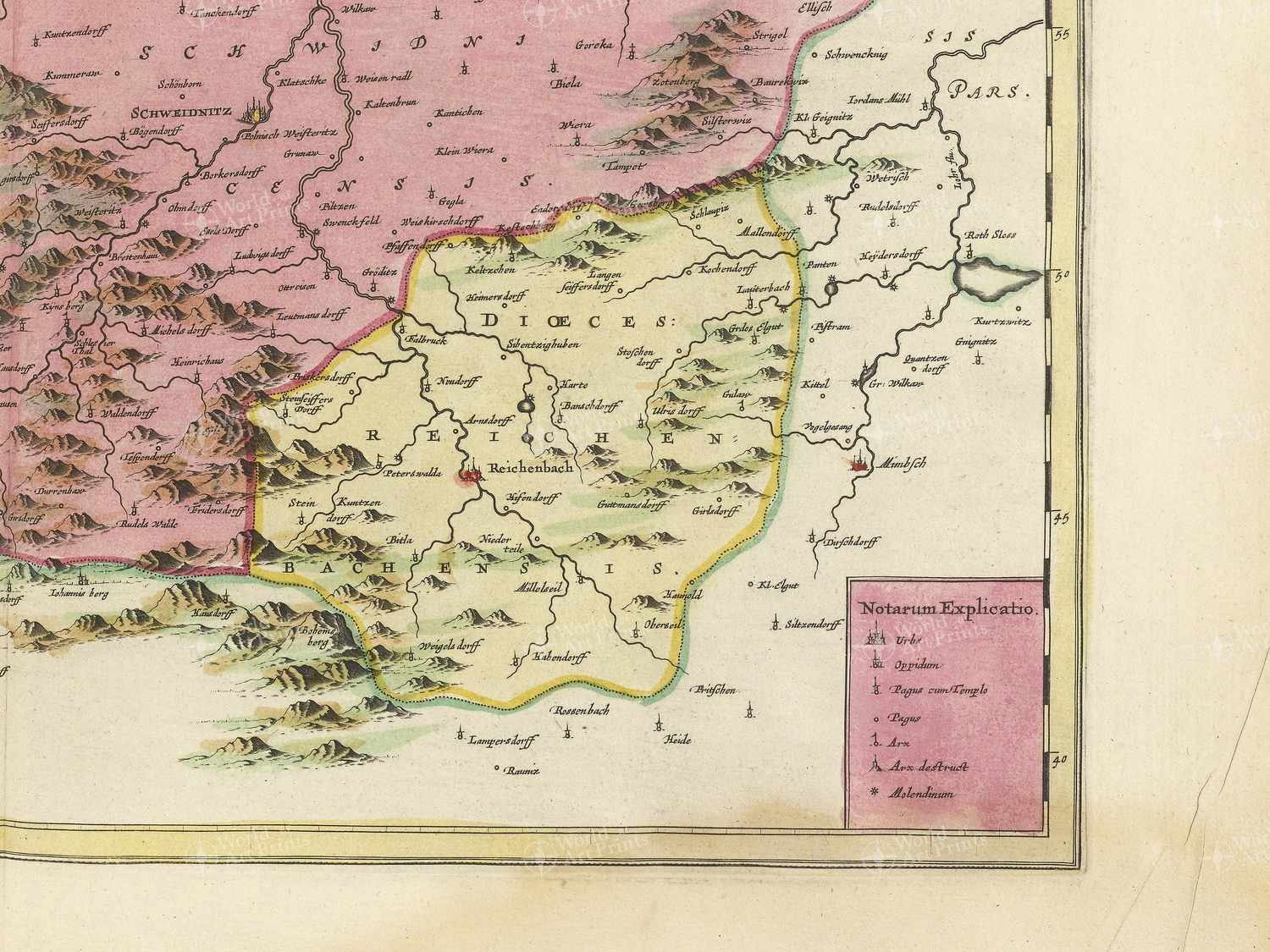 Map bottom right quadrant