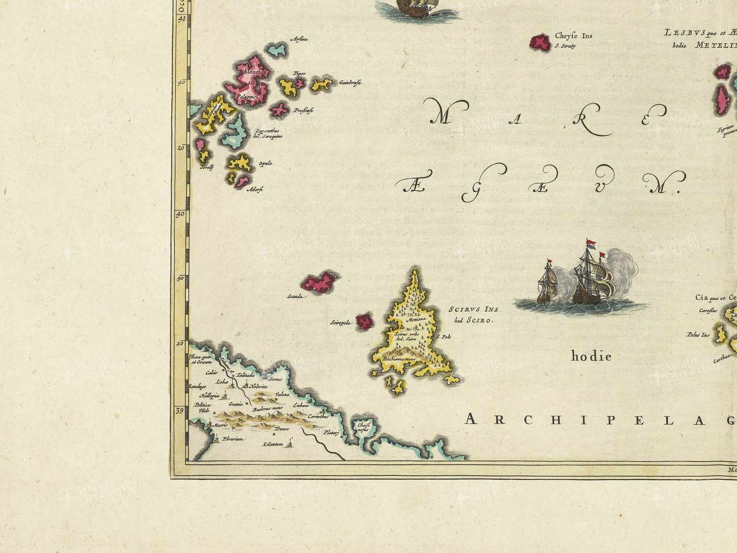 Map bottom left quadrant