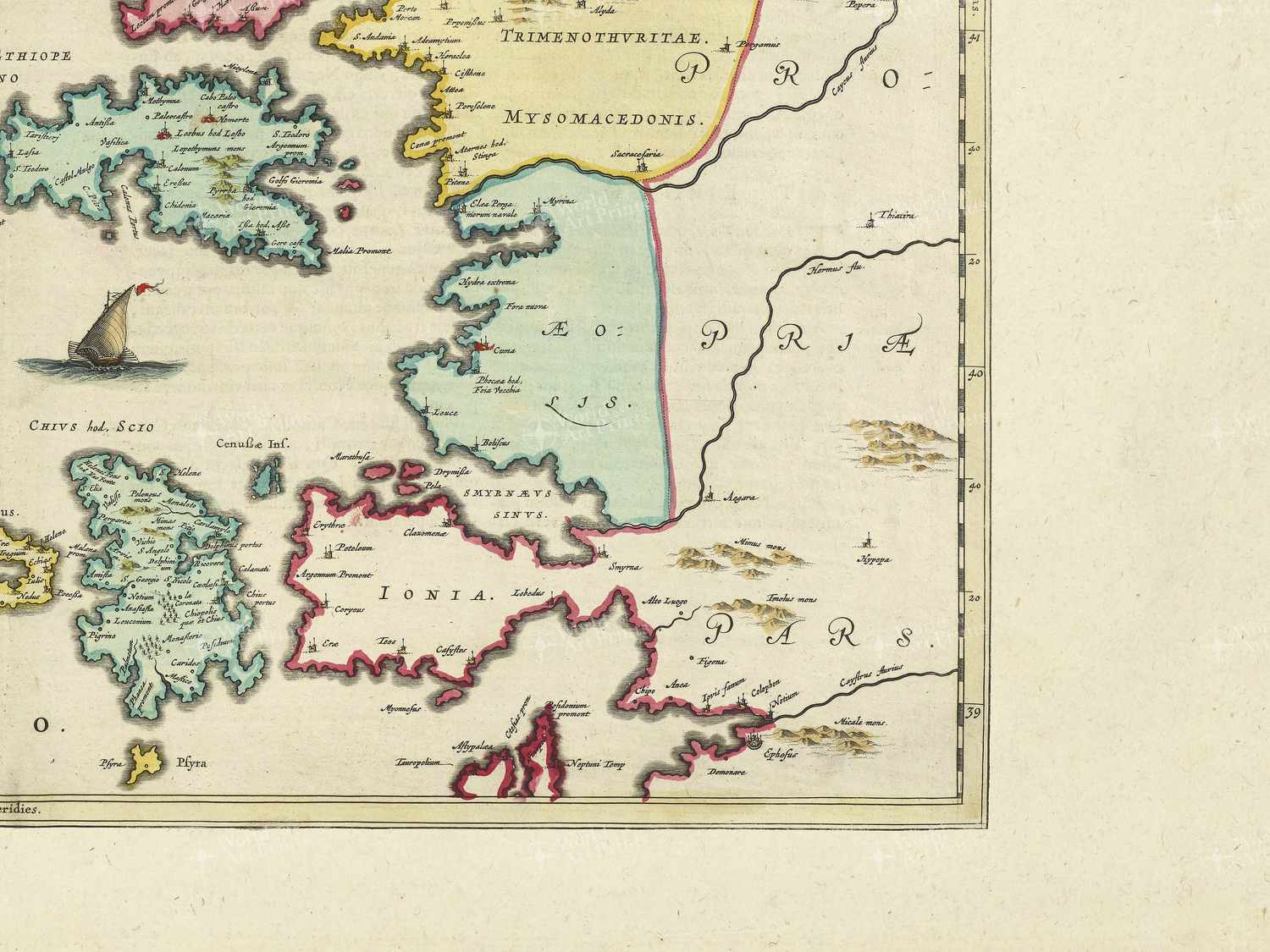 Map bottom right quadrant