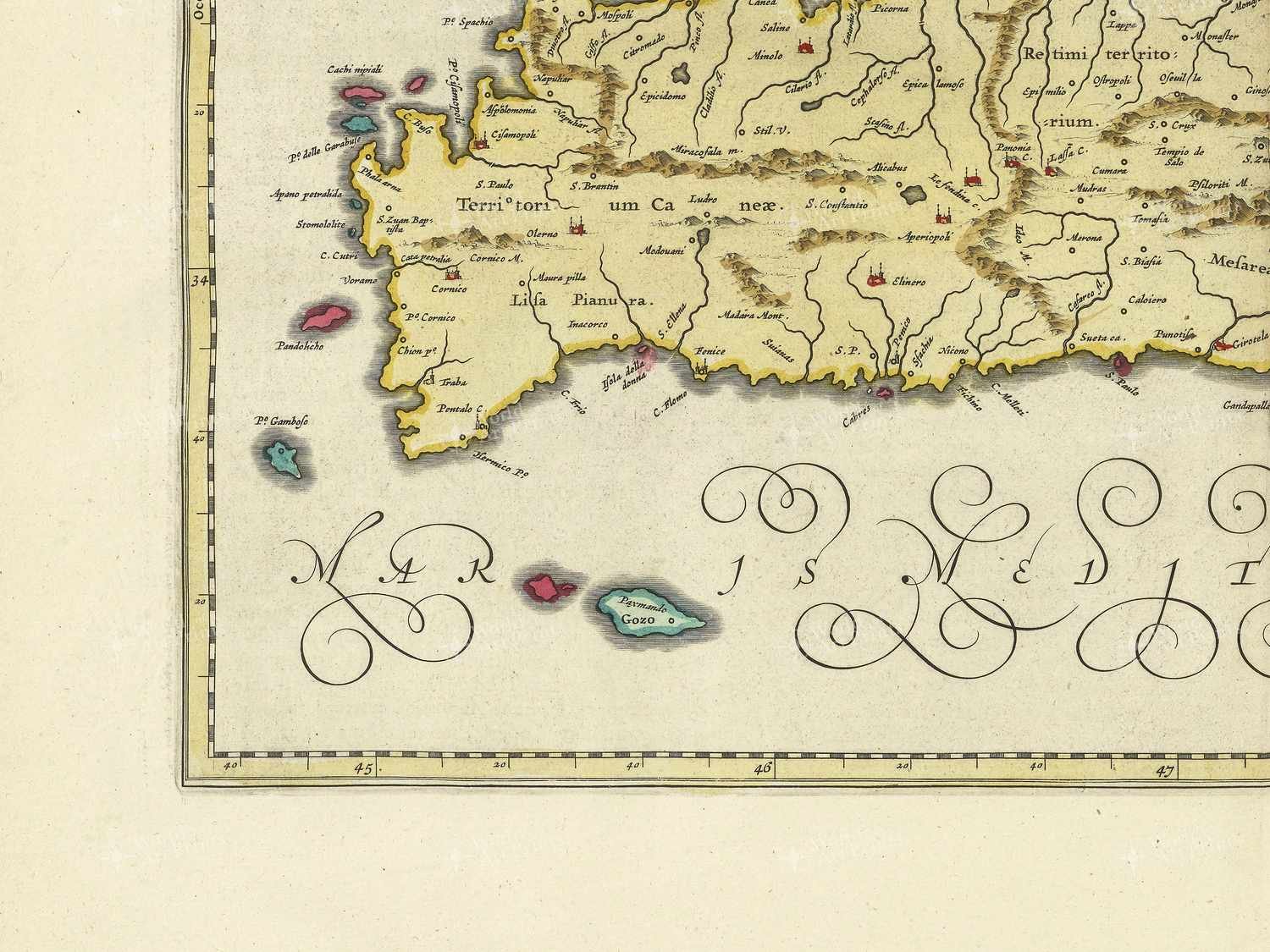 Map bottom left quadrant