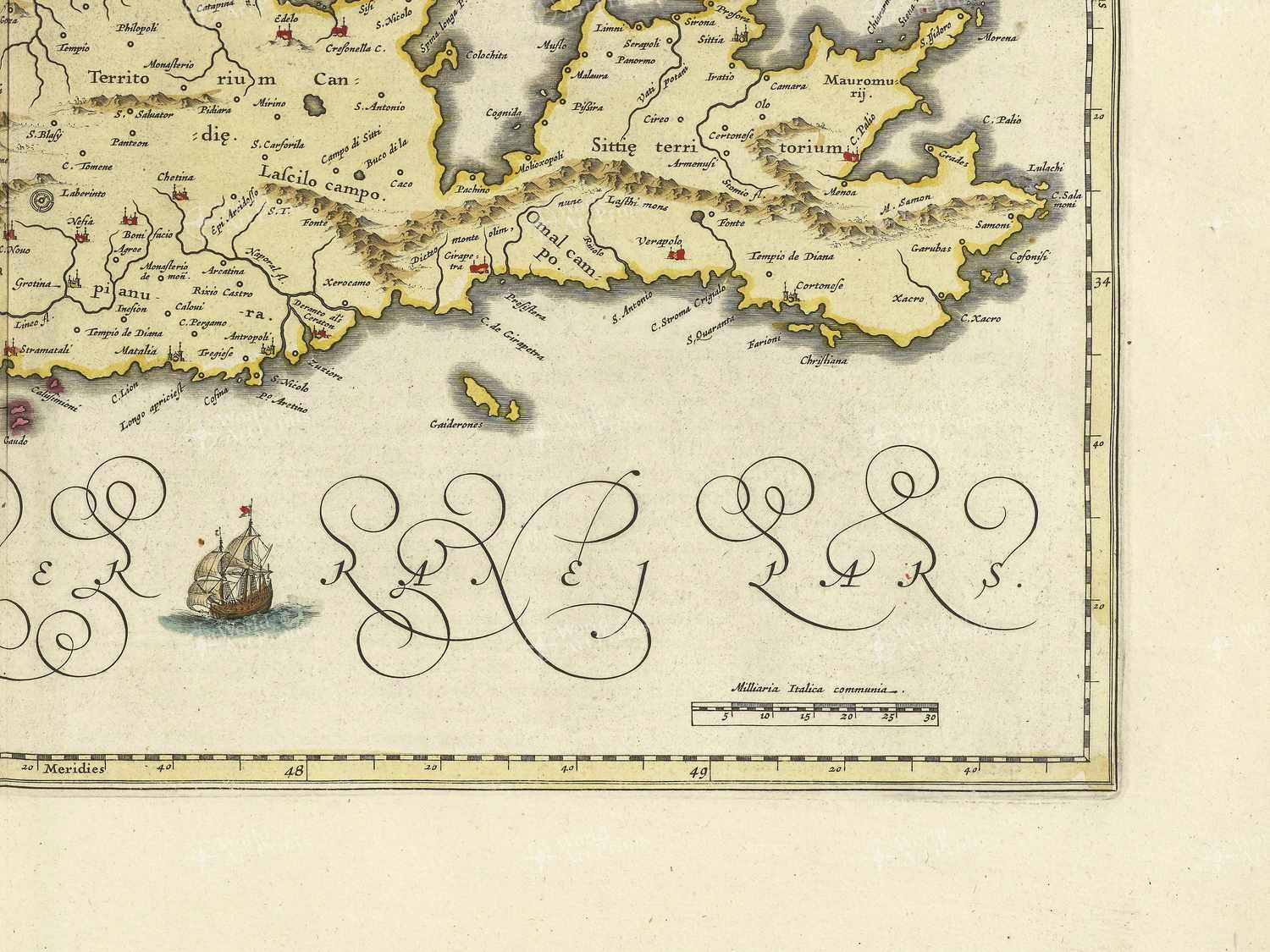 Map bottom right quadrant