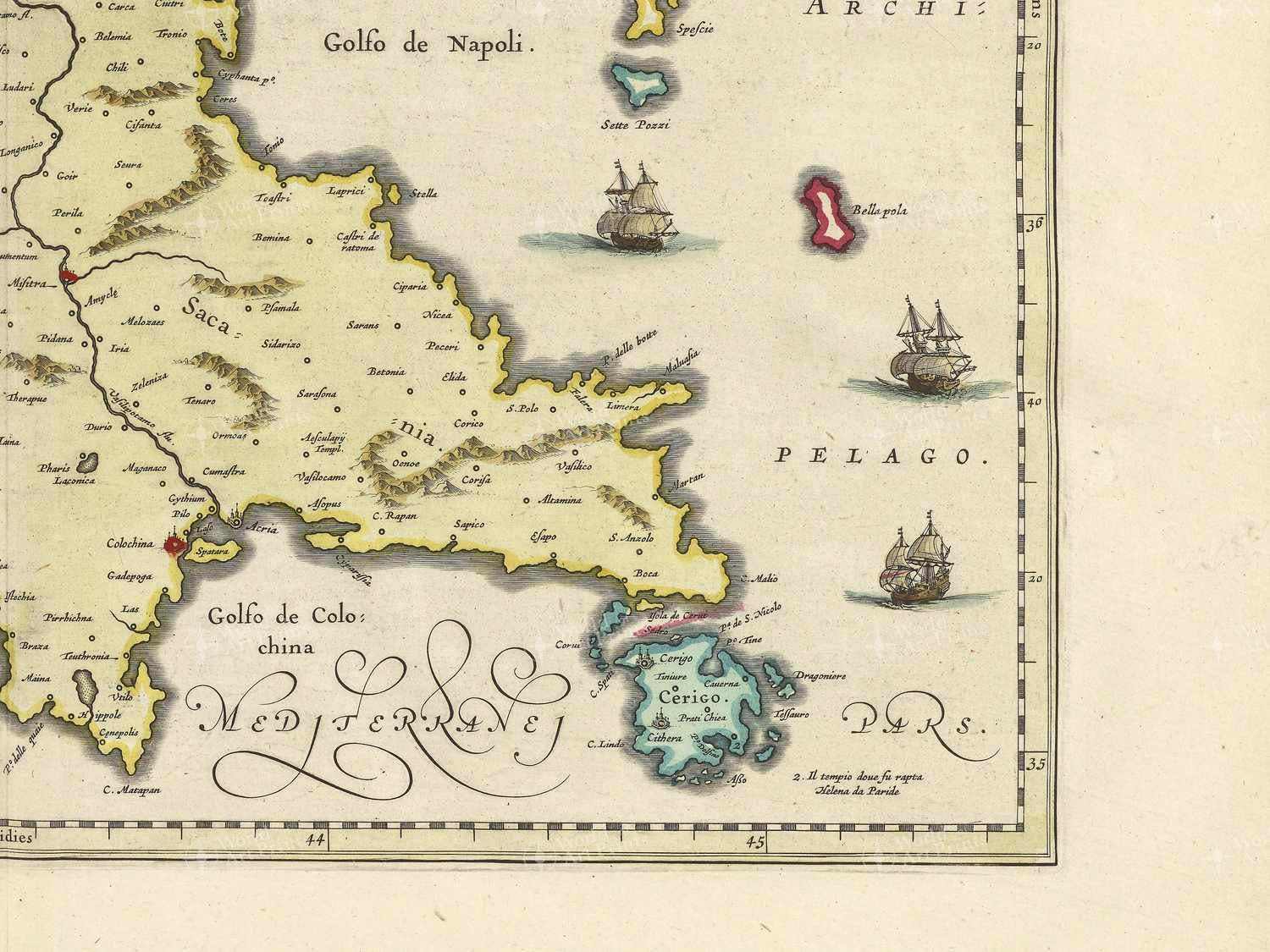 Map bottom right quadrant