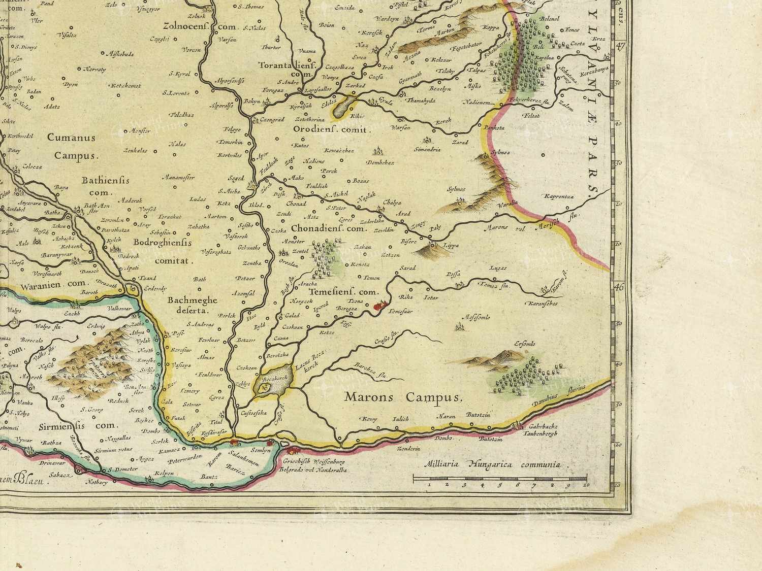 Map bottom right quadrant