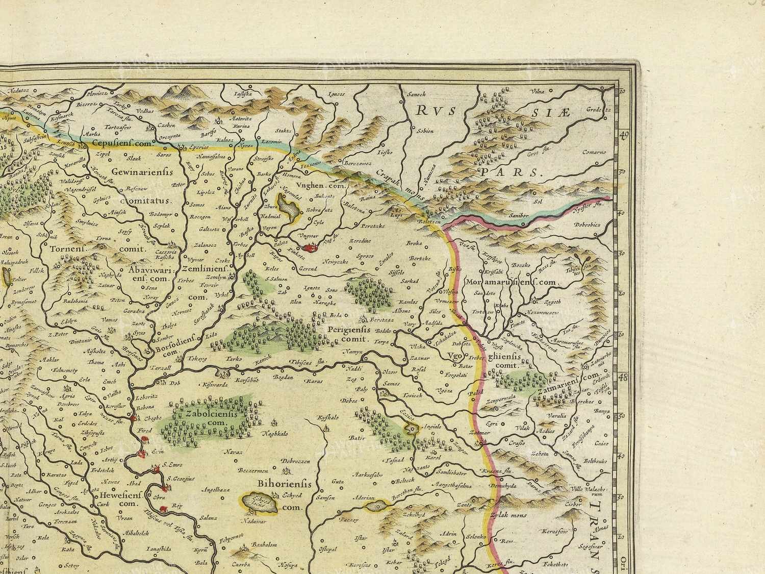Map top right quadrant