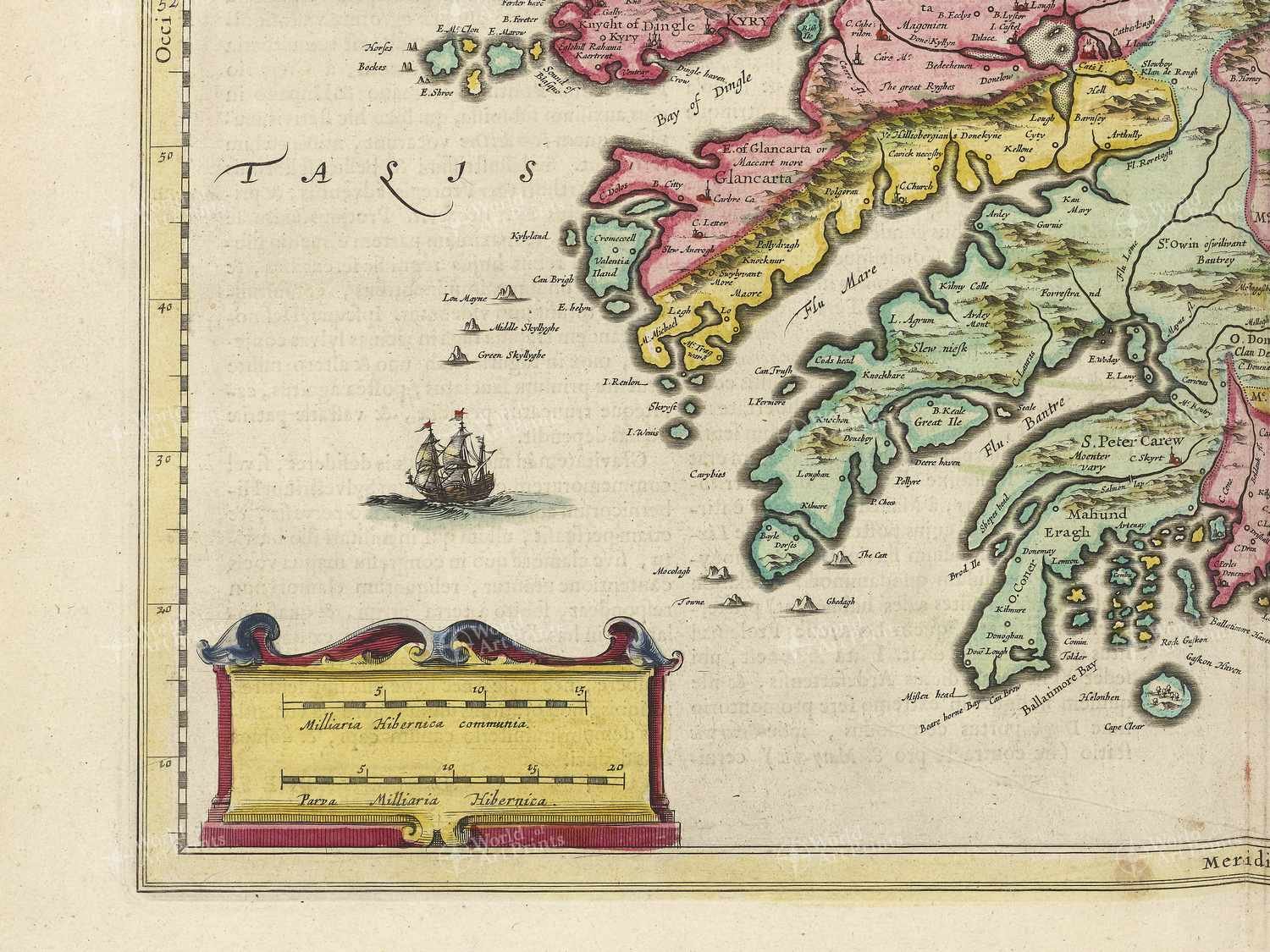 Map bottom left quadrant