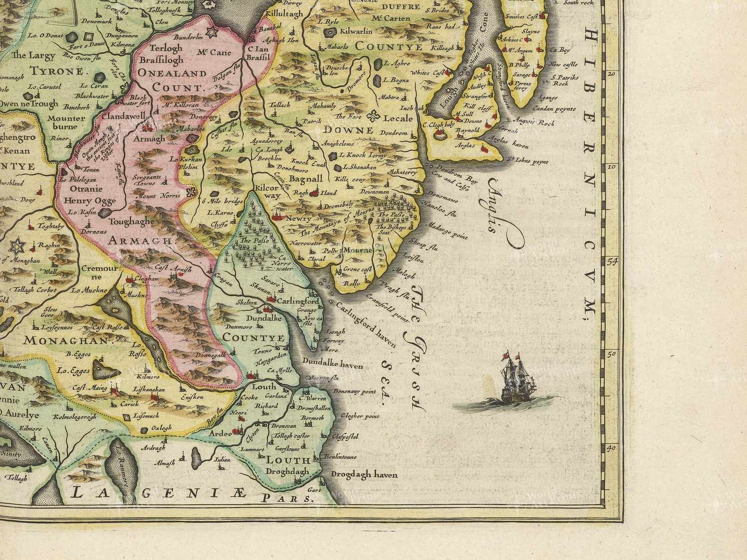 Map bottom right quadrant