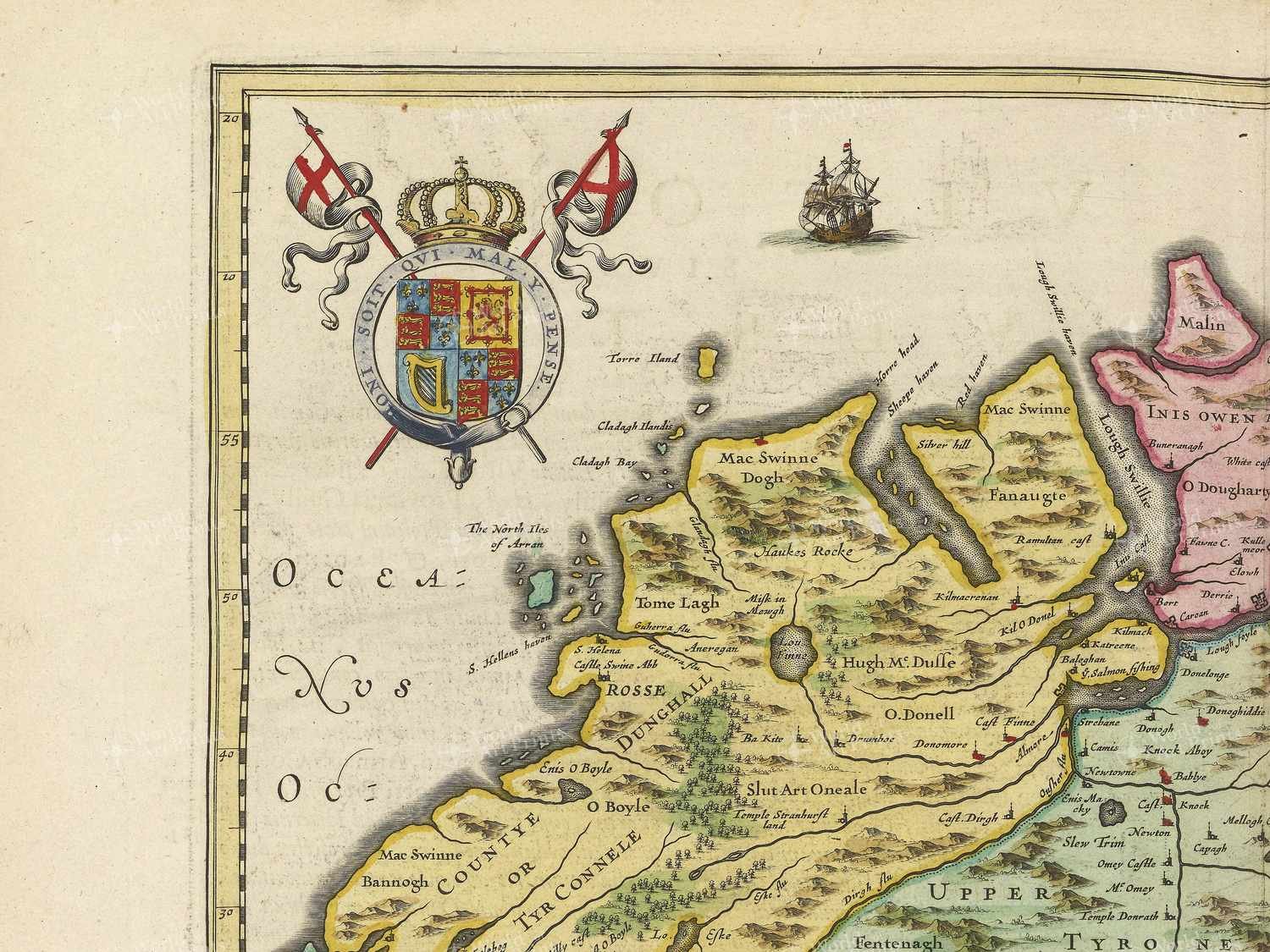 Map top left quadrant