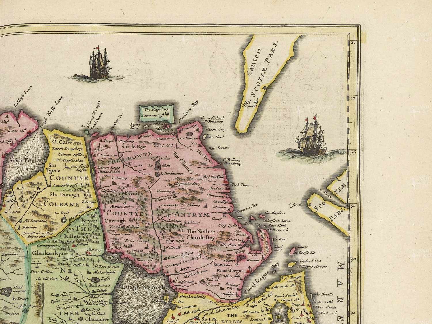 Map top right quadrant
