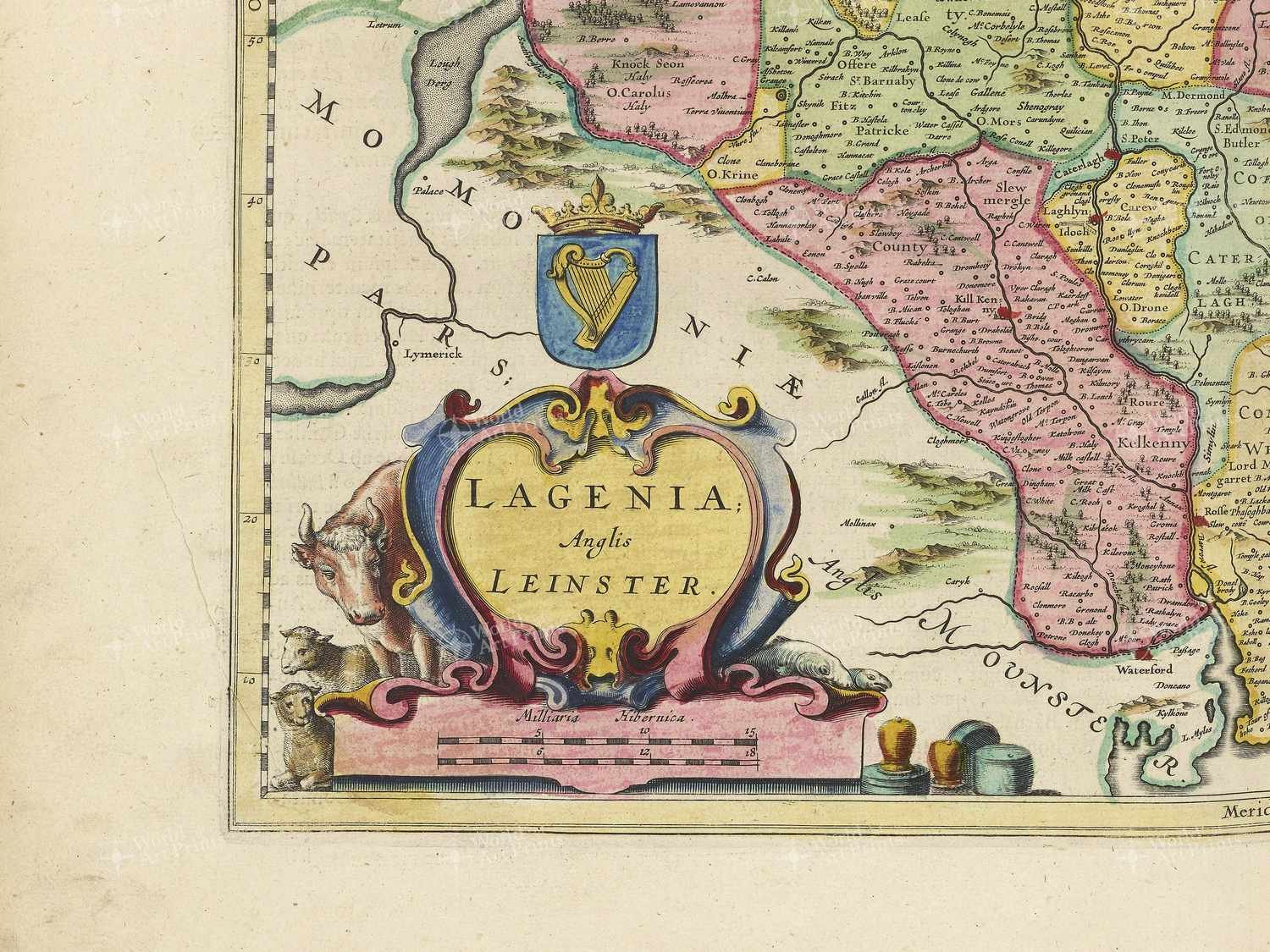 Map bottom left quadrant