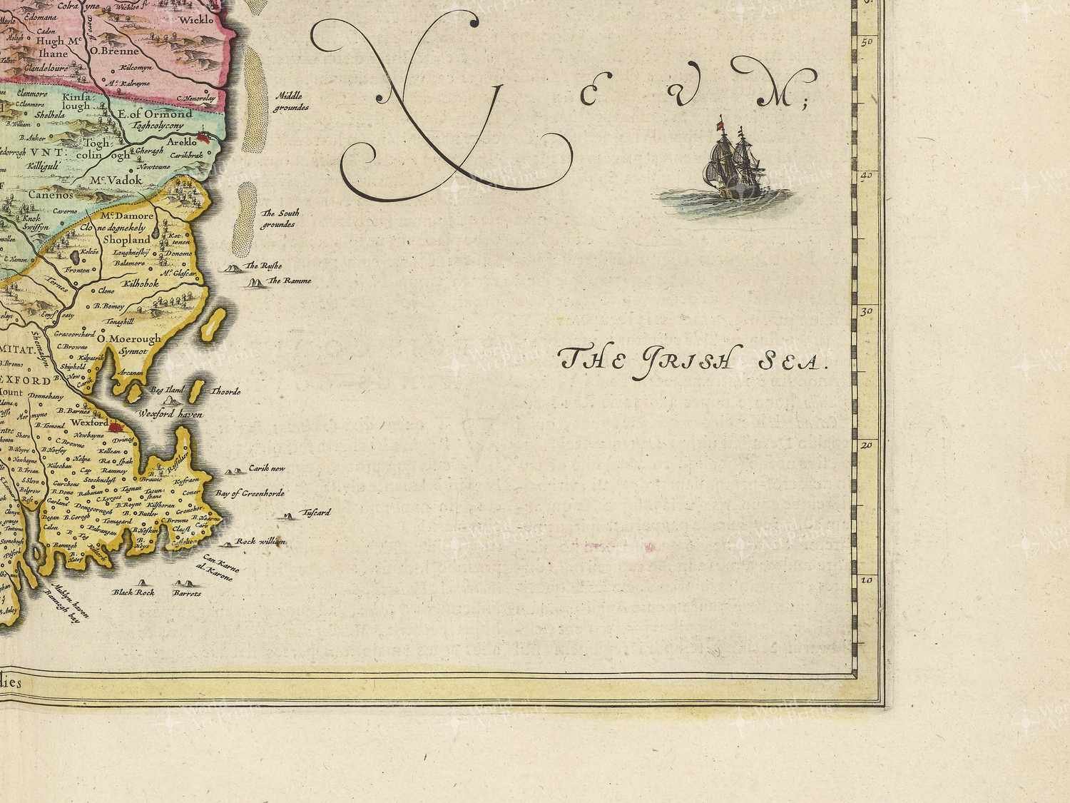 Map bottom right quadrant