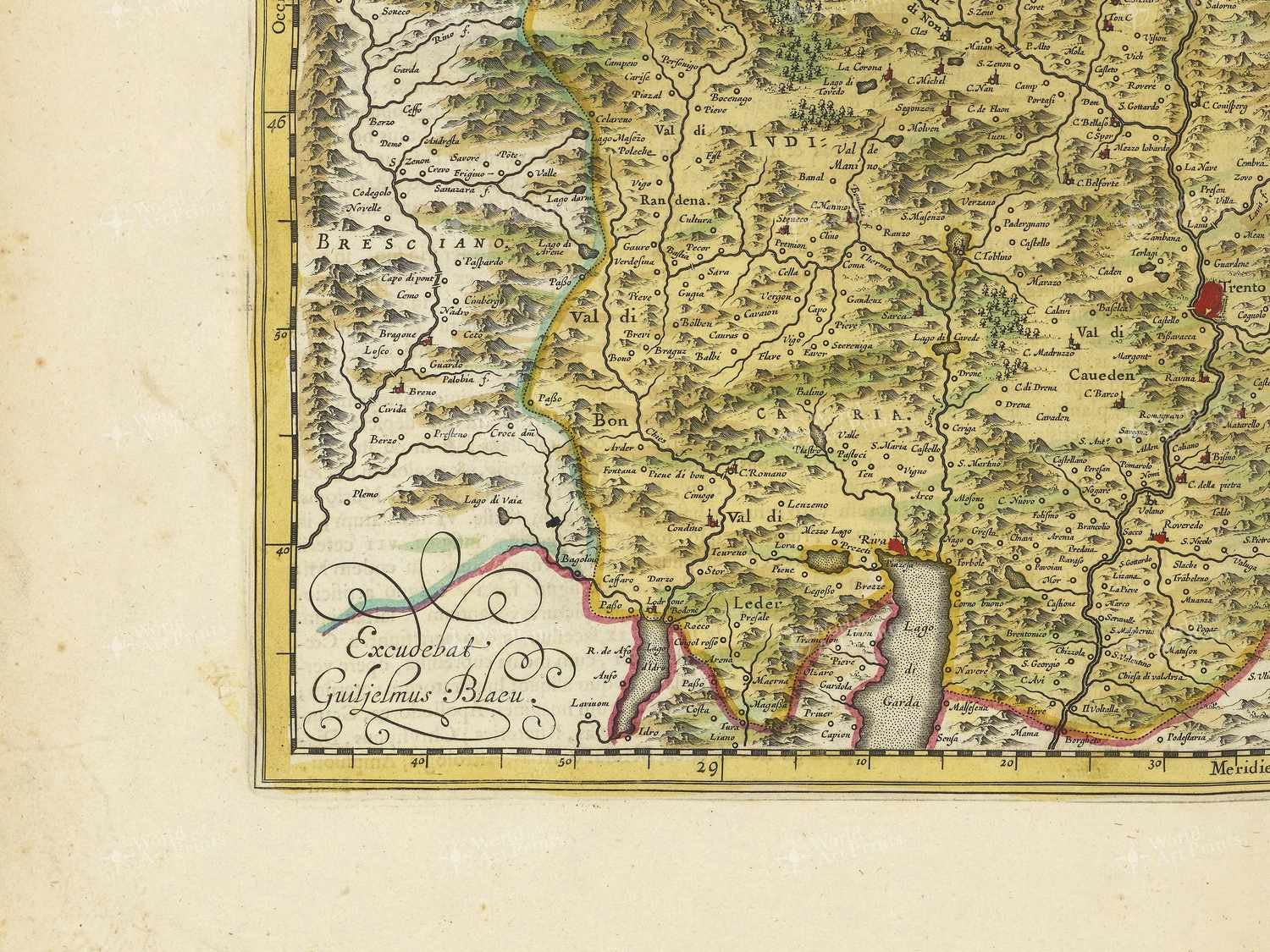 Map bottom left quadrant