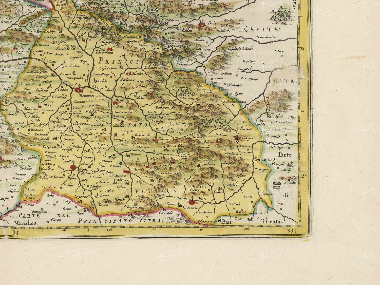 Map bottom right quadrant