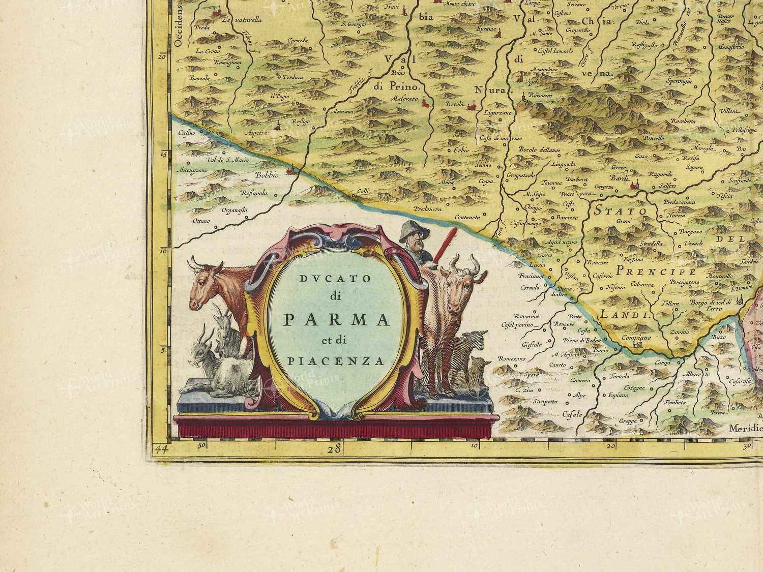 Map bottom left quadrant