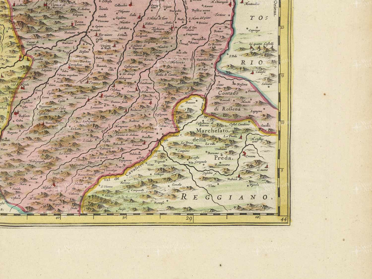 Map bottom right quadrant